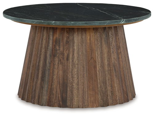Ceilby - Accent Cocktail Table - Black / Brown, dark brown