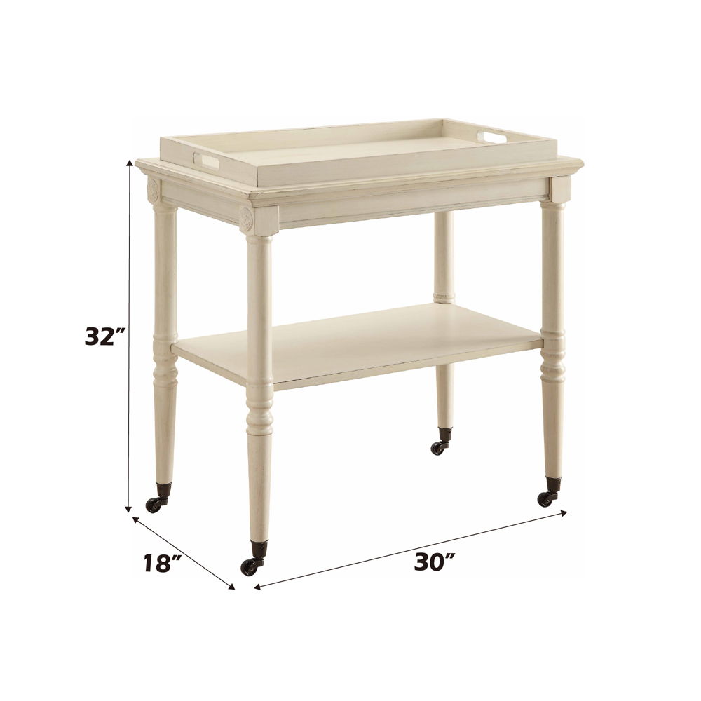 Frisco - Serving Cart - Antique White, white, view 7