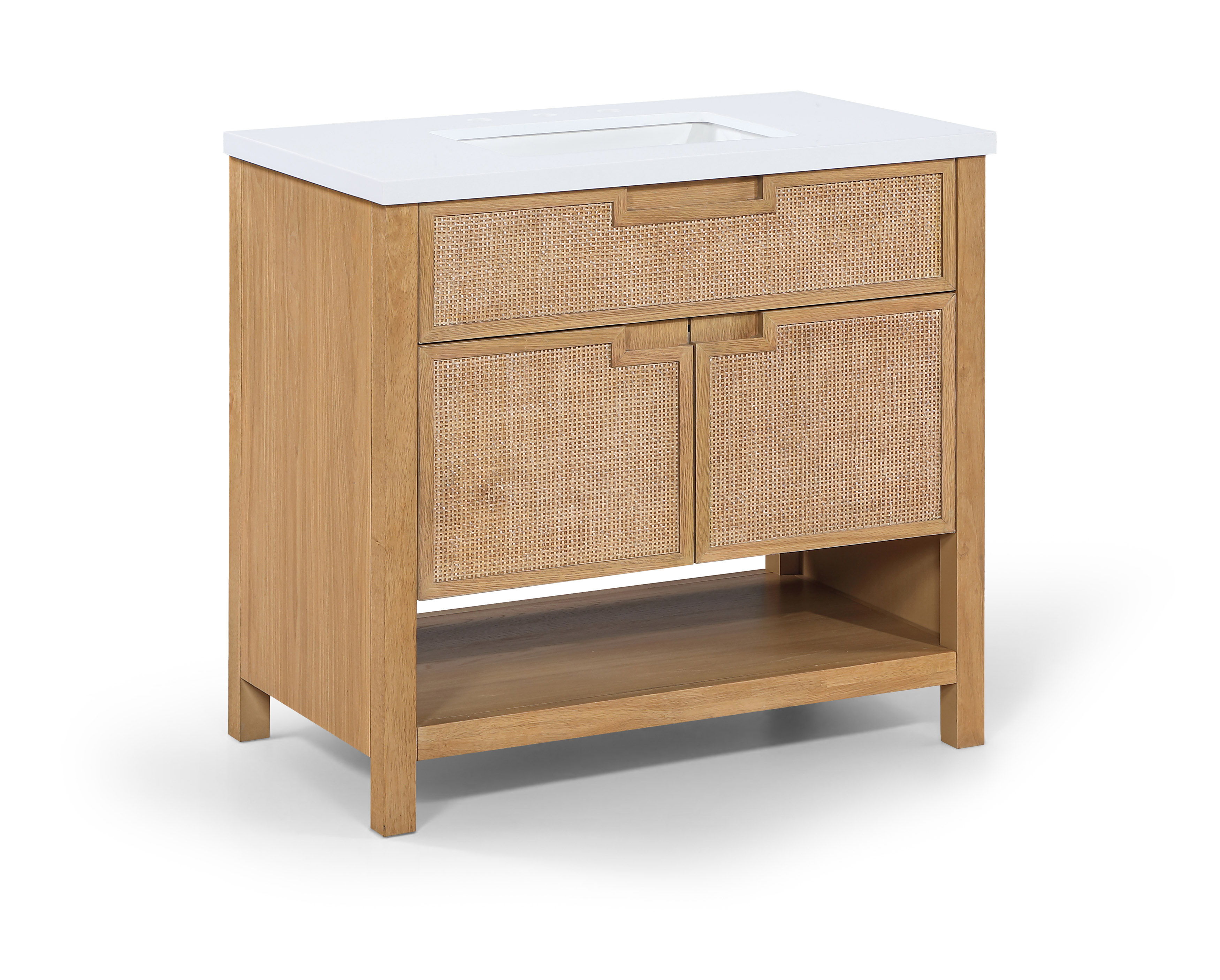 Soren - 36'' Bathroom Vanity - Natural / White