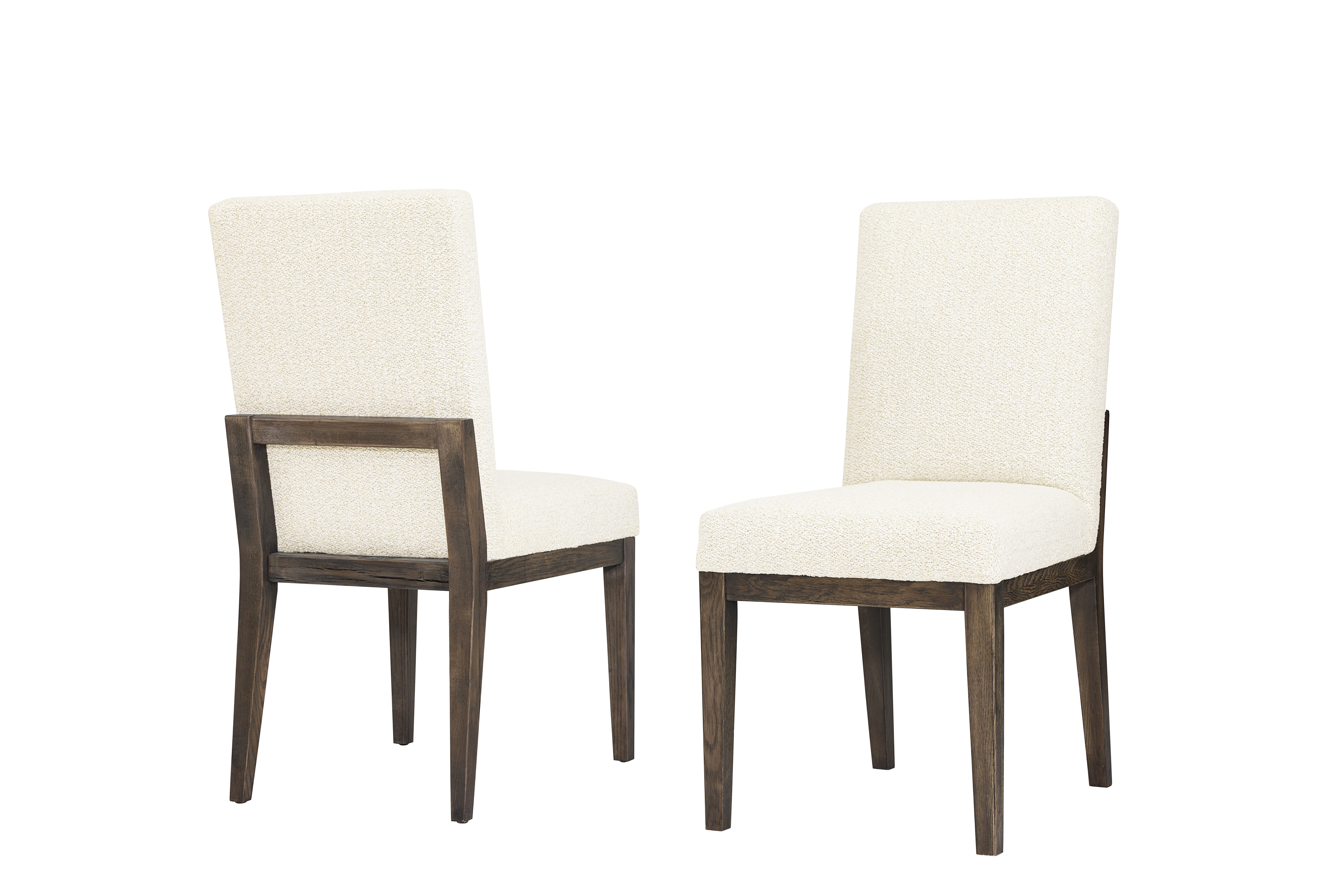 Vaughan-Bassett Dovetail - Upholstered Side Chair - Oatmeal - Aged Grey