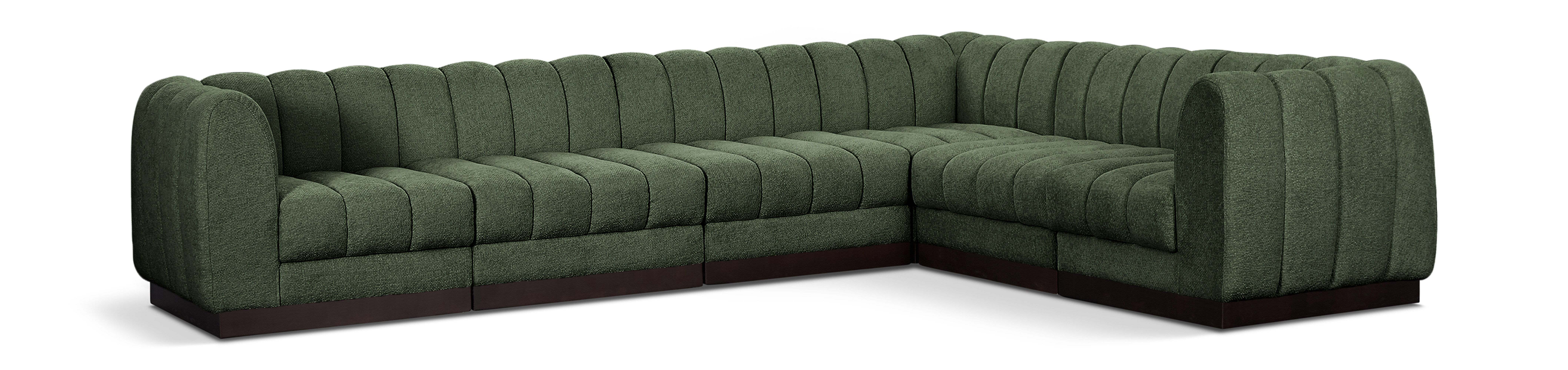 Quinn - 6 Piece Modular Corner Sectional - Green