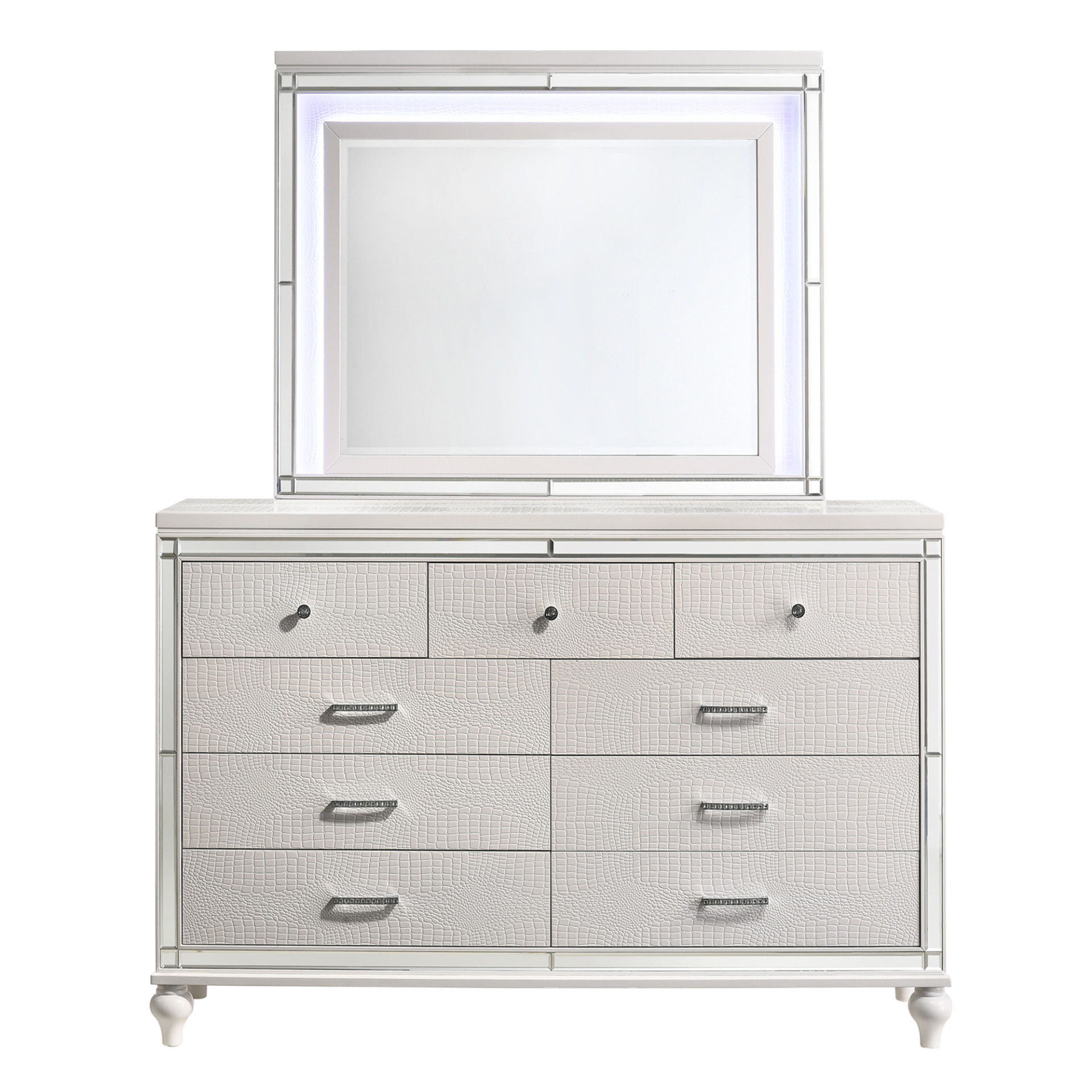 Valentino - Lighted Mirror - White