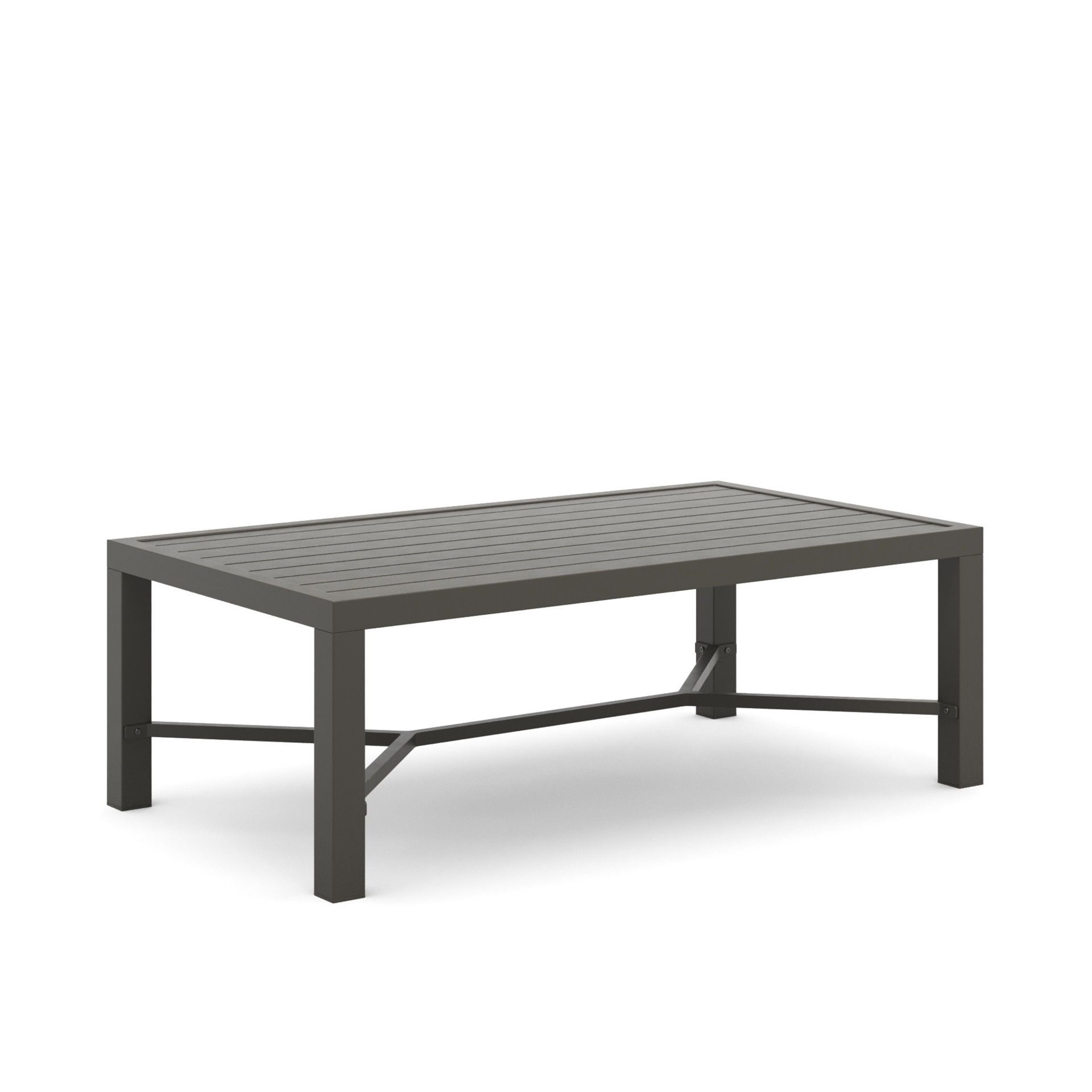 Skye - 2 Piece Outdoor Set (Sofa & Slat Top Coffee Table) - Gray