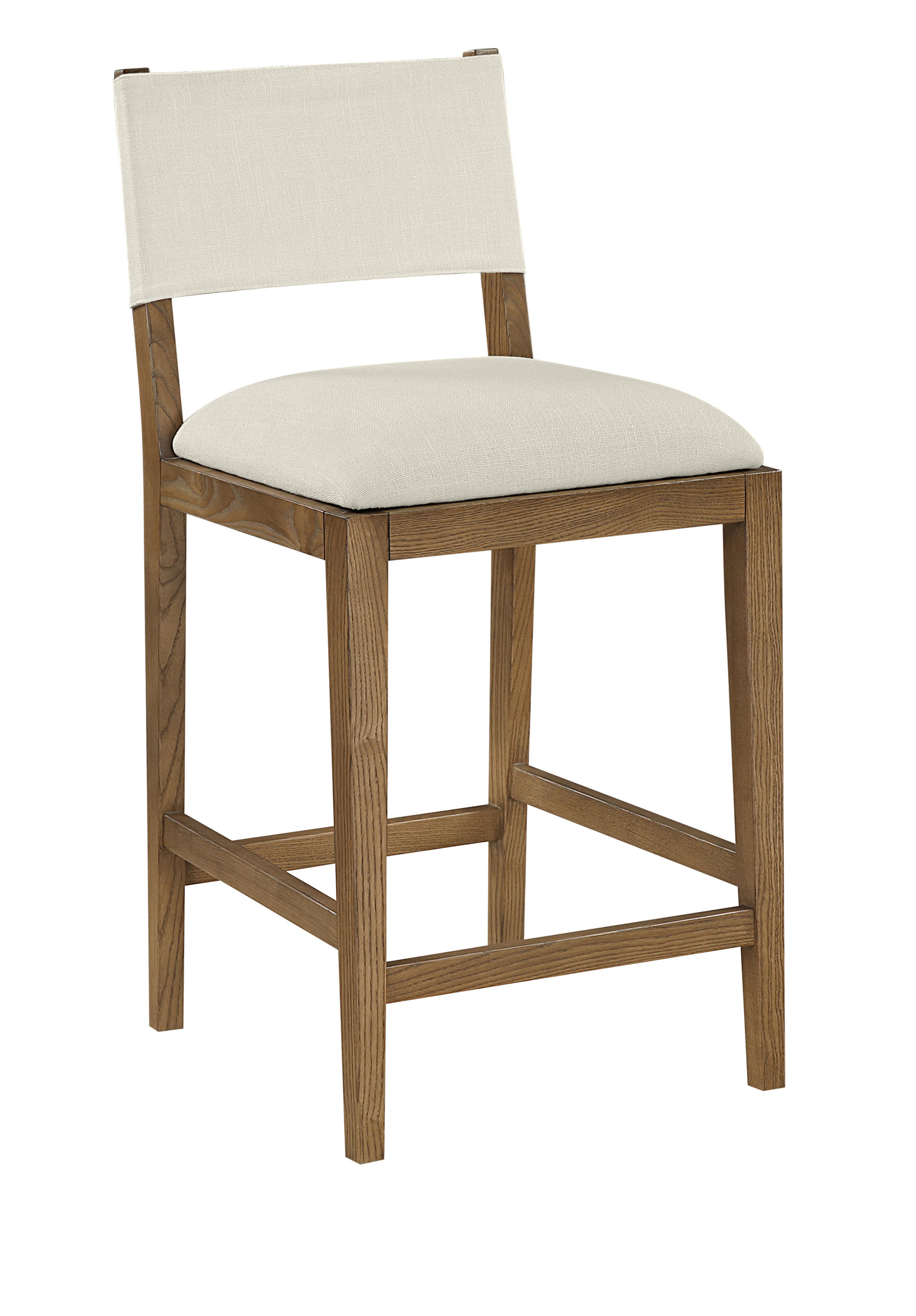 Avon - Linen Textured Performance Fabric Counter Stool - Cream