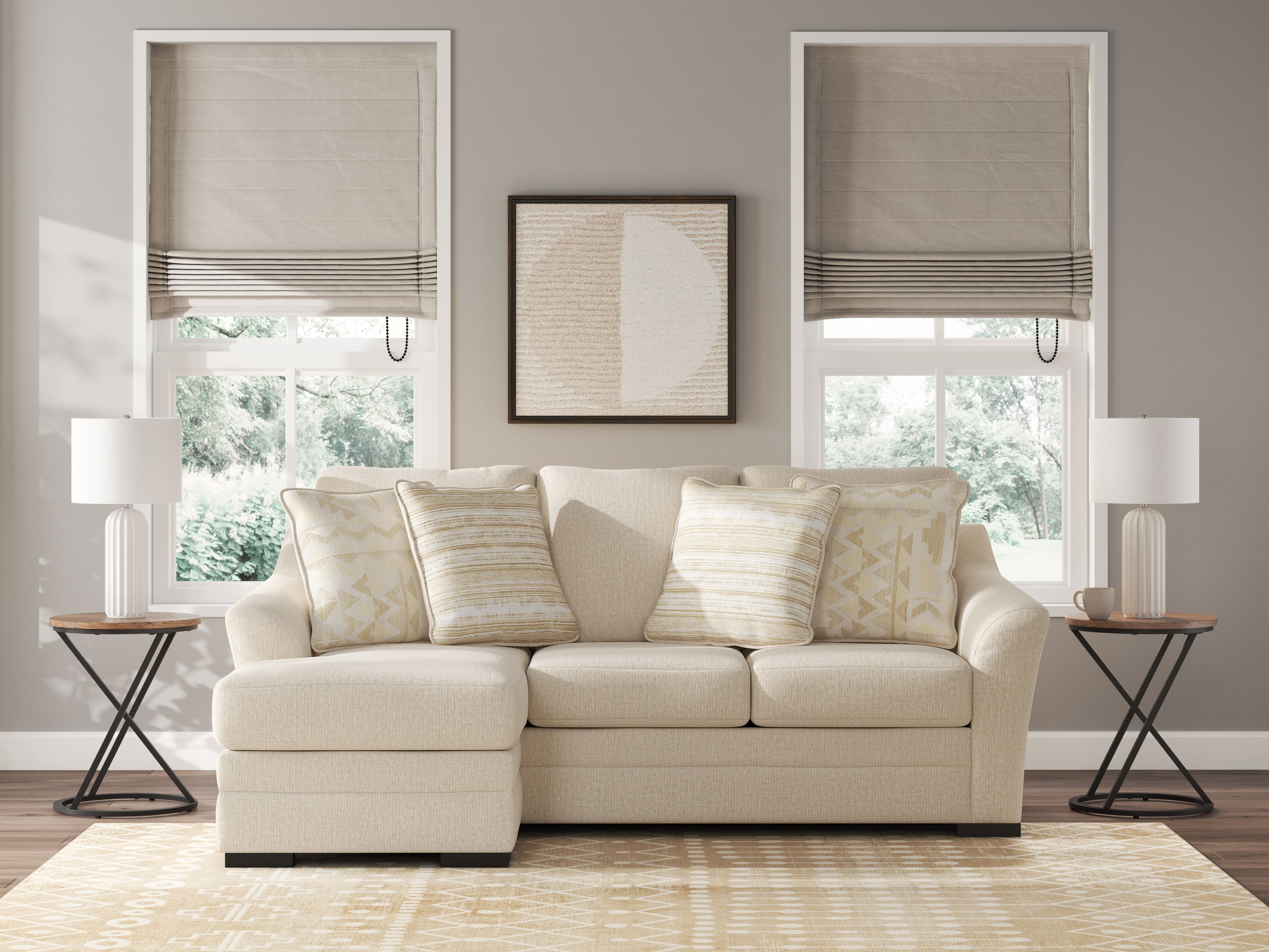 Ashley Furniture Lango - Queen Sofa Chaise Sleeper - Jute - Image 9