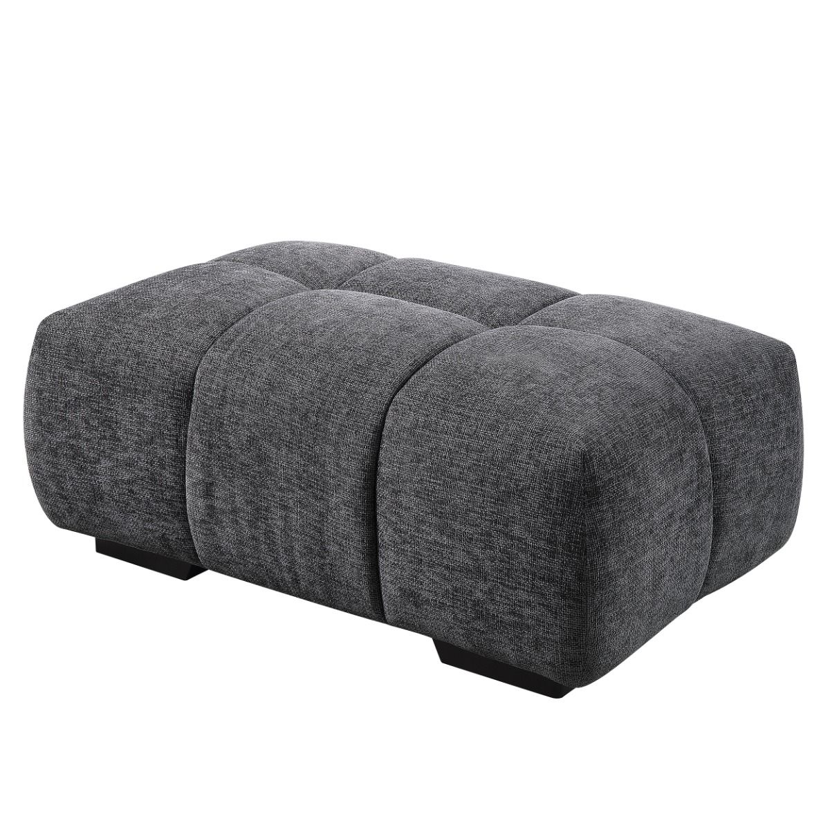 Chosen - Ottoman - Gray Chenille, dark gray, view 8