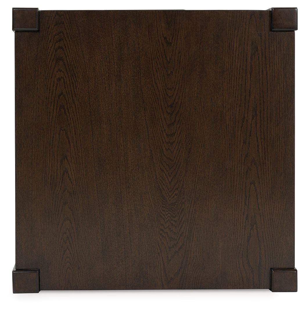 Ashley Furniture Breckington - Square End Table - Dark Brown - Image 7