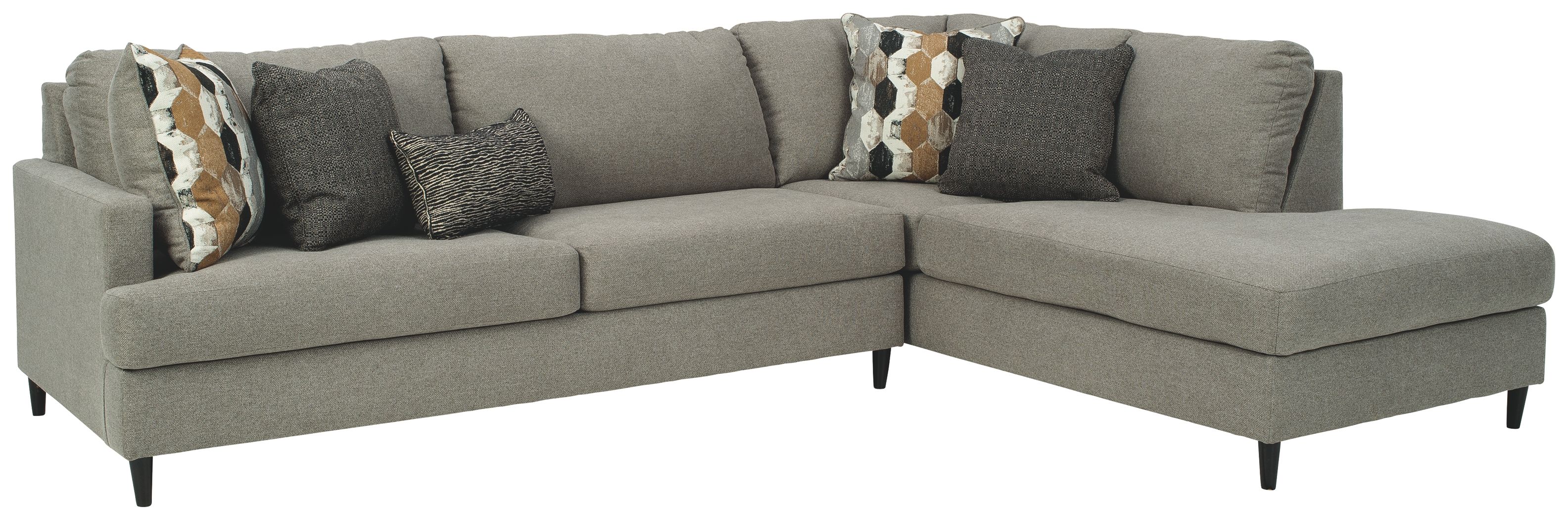 Santasia – Right Arm Facing Corner Chaise 2 Pc Sectional – Granite