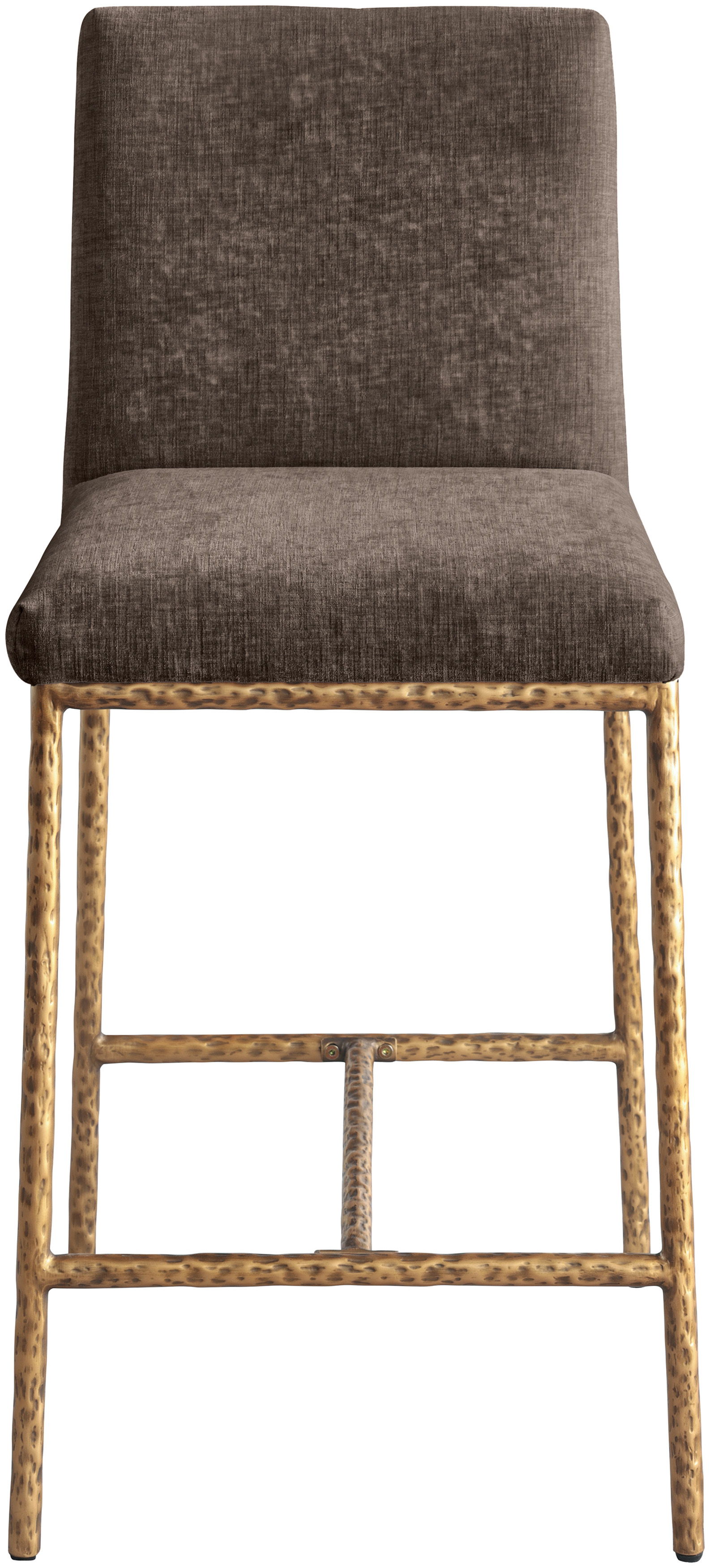 Reeves - Chenille Upholstered Counter Stool (Set of 2) - Brown