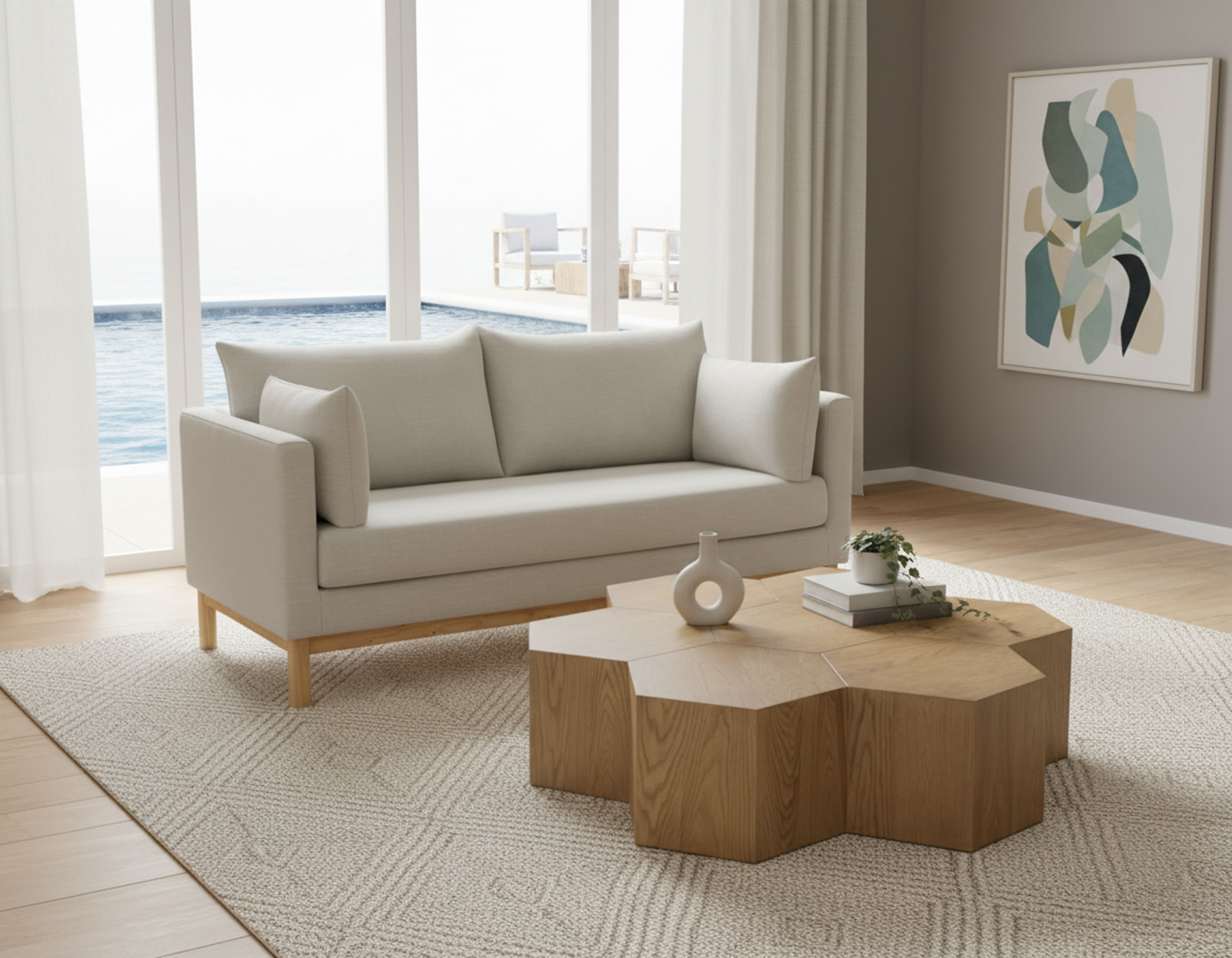 Langham - Loveseat - Beige