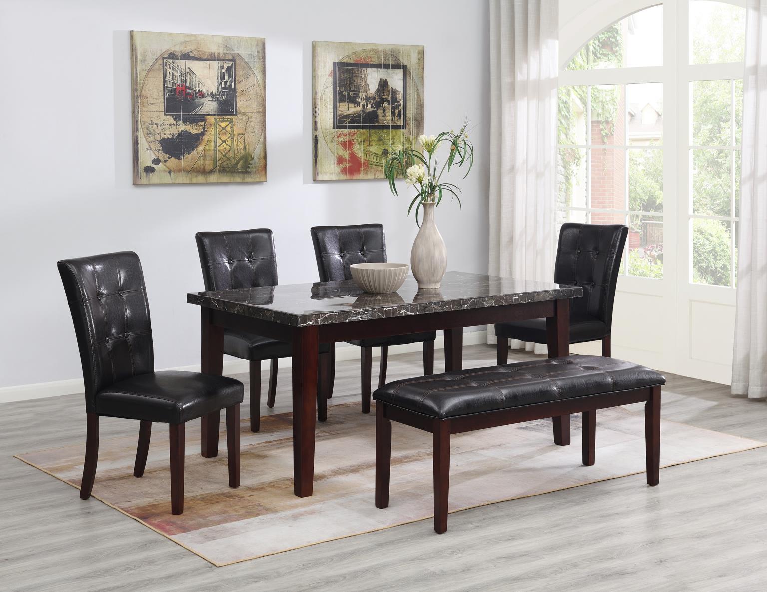6 Pc · Table, 4 Chairs, Bench