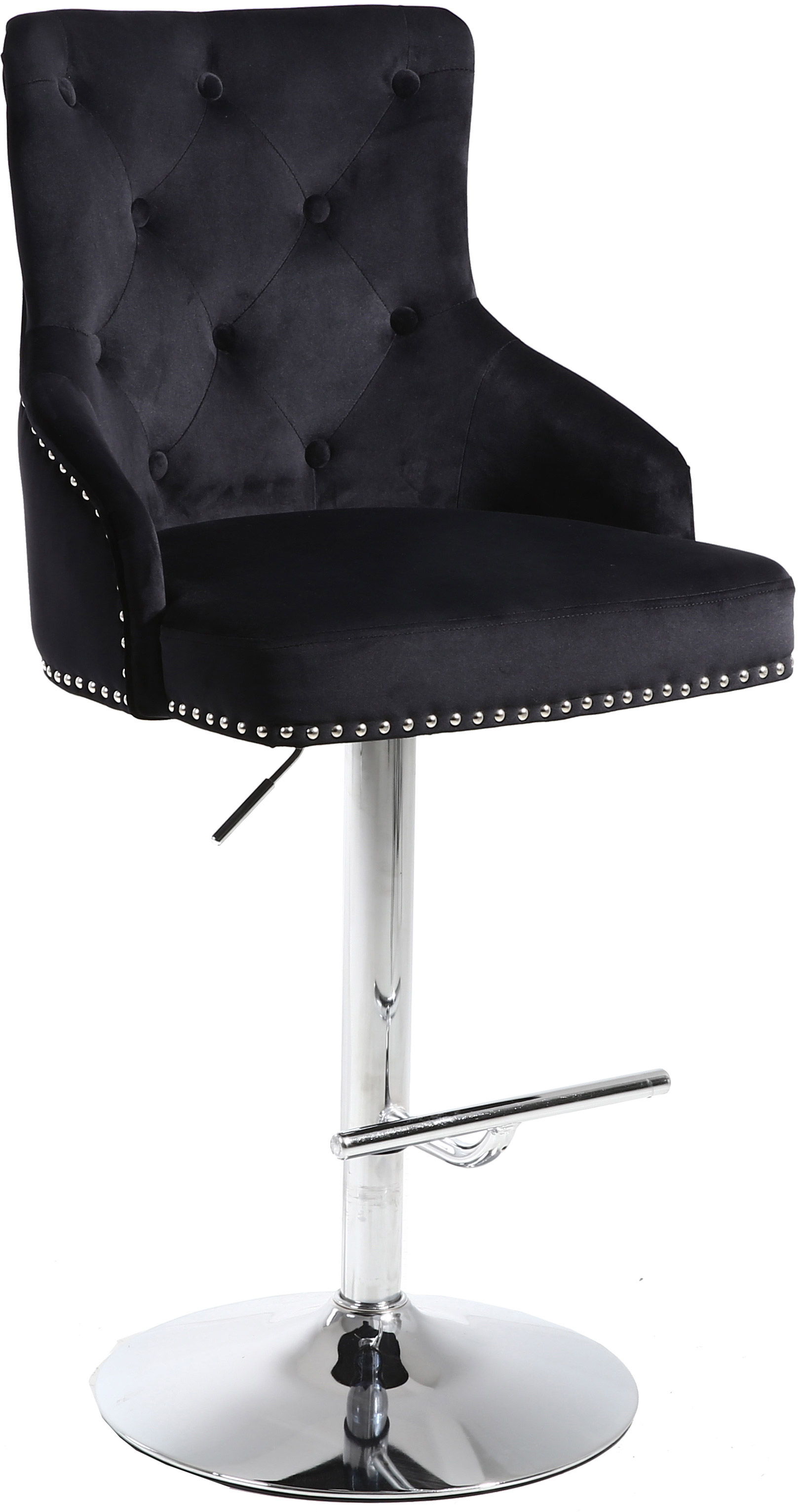 Claude - Adjustable Stool - Black - Fabric