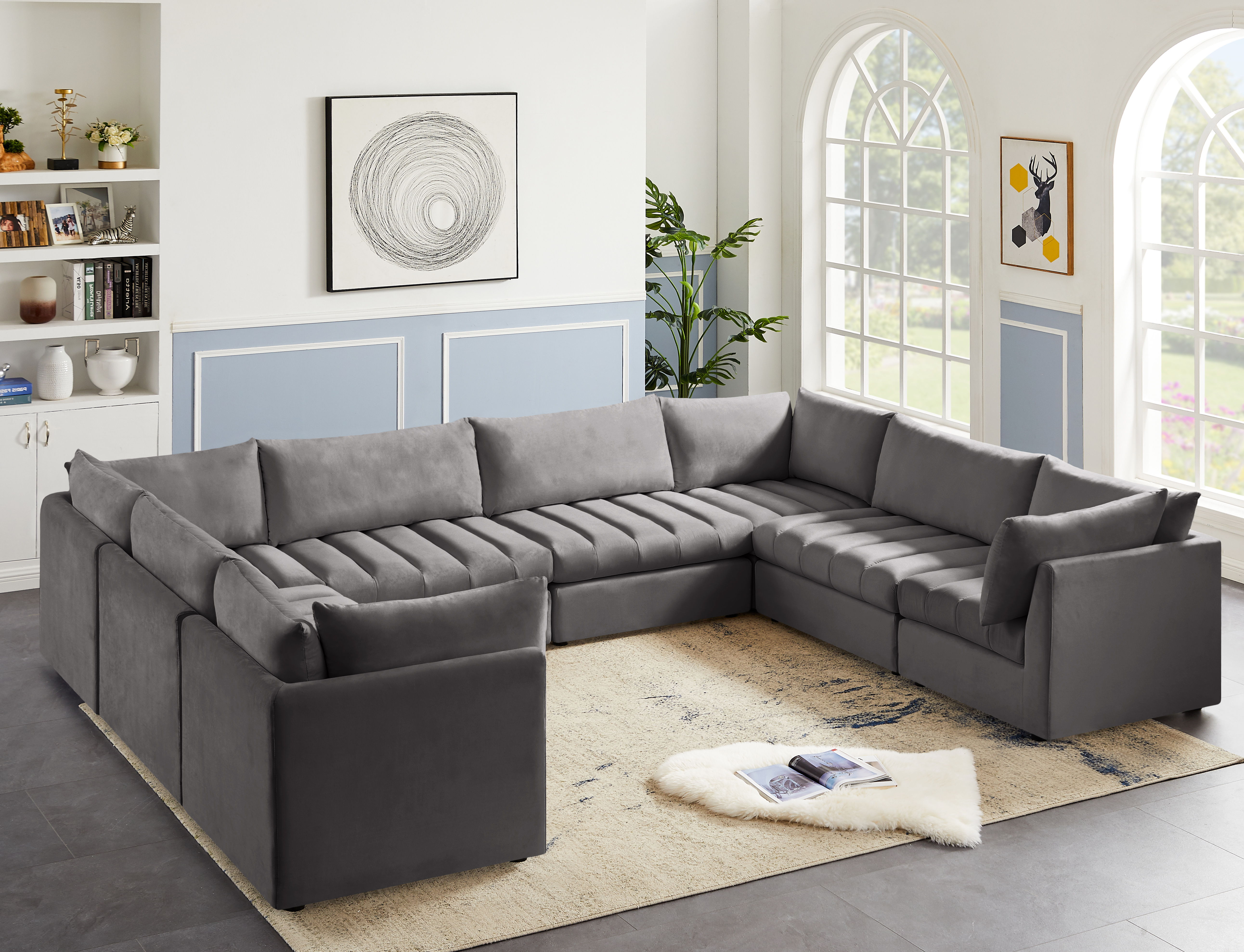 Jacob - Modular Sectional 8 Piece - Gray