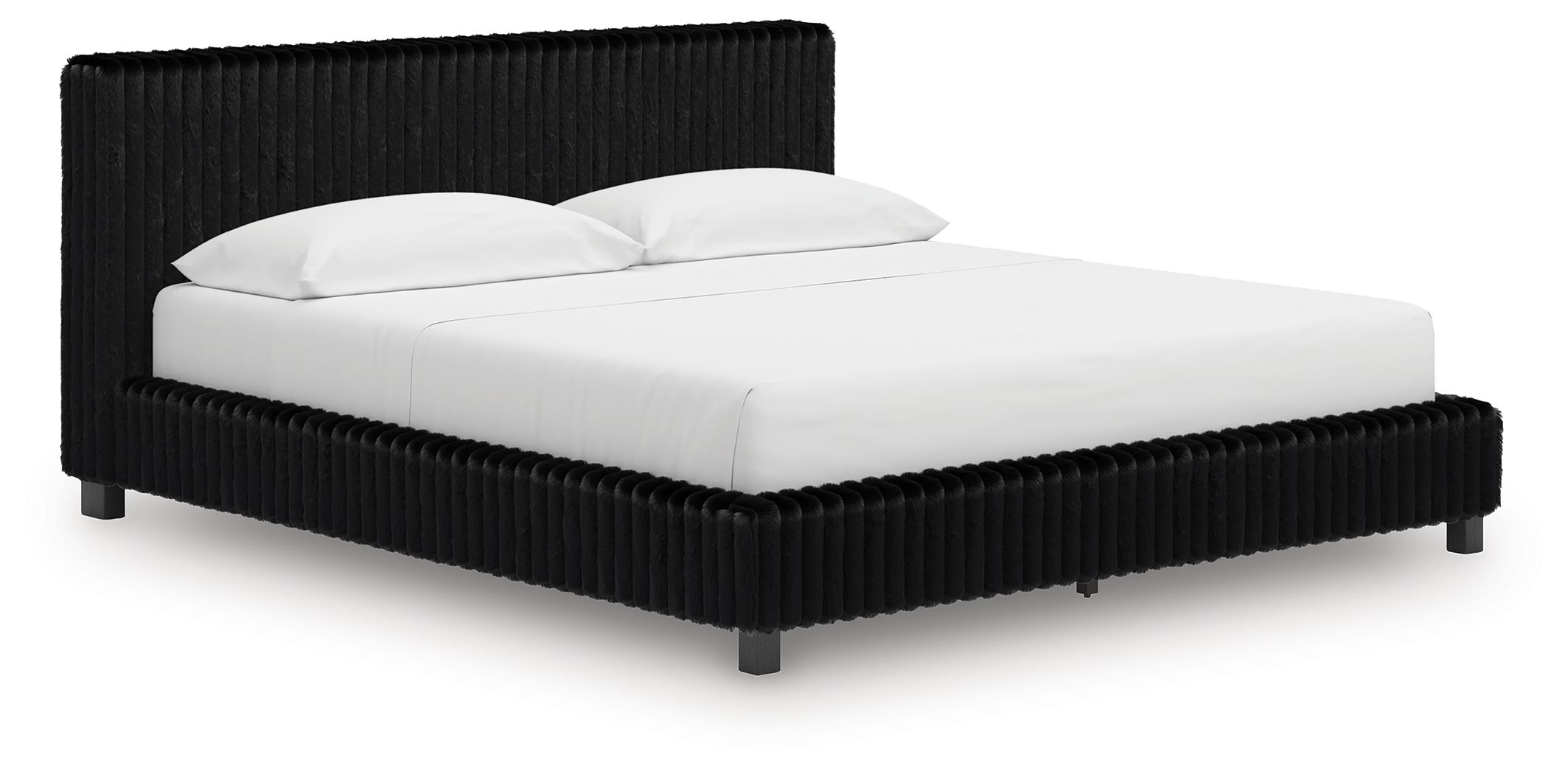 Zuraleus - California King Upholstered Bed - Black