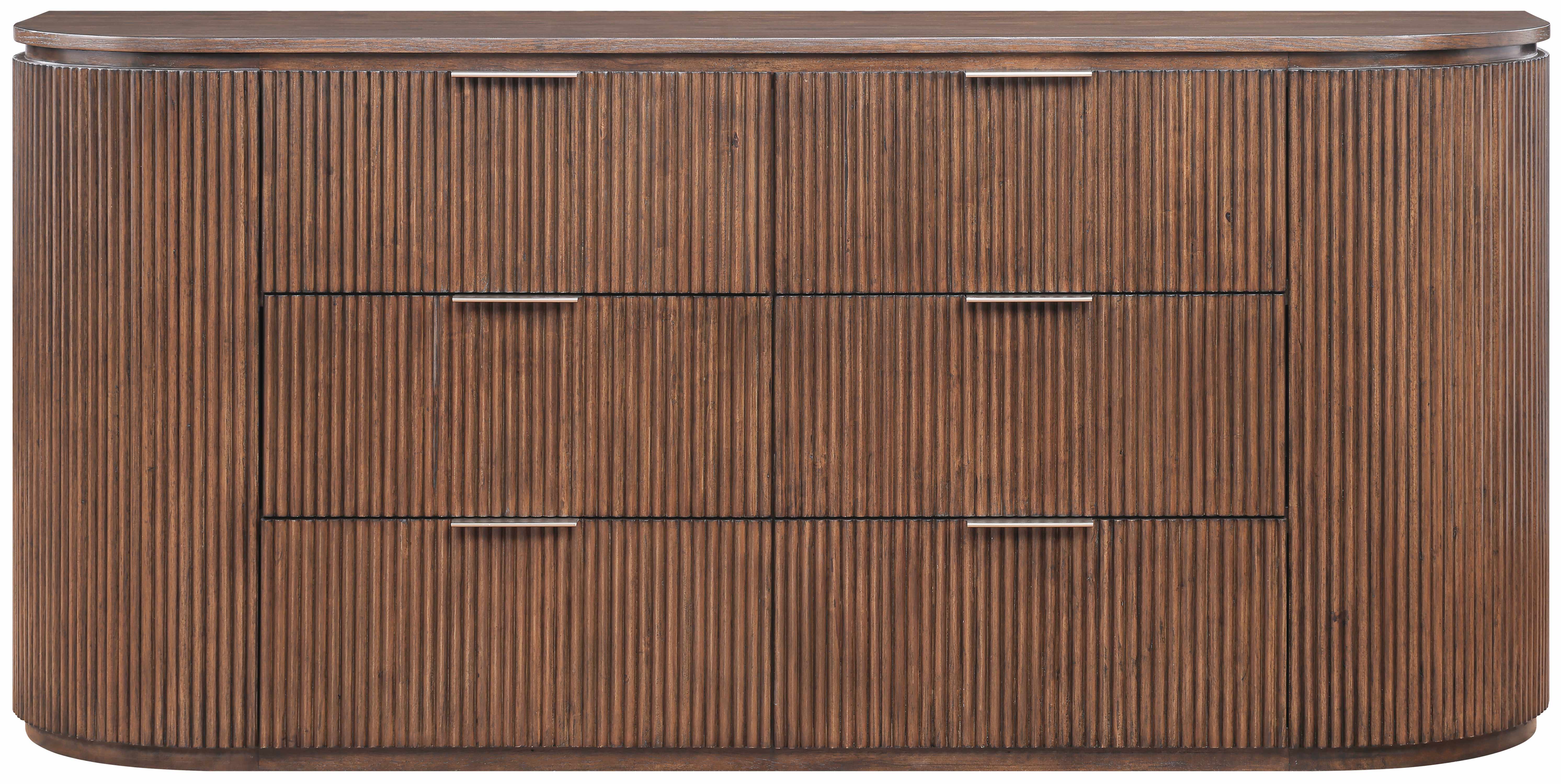 Astrid - Solid Wood And Oak Veneer Dresser - Brown