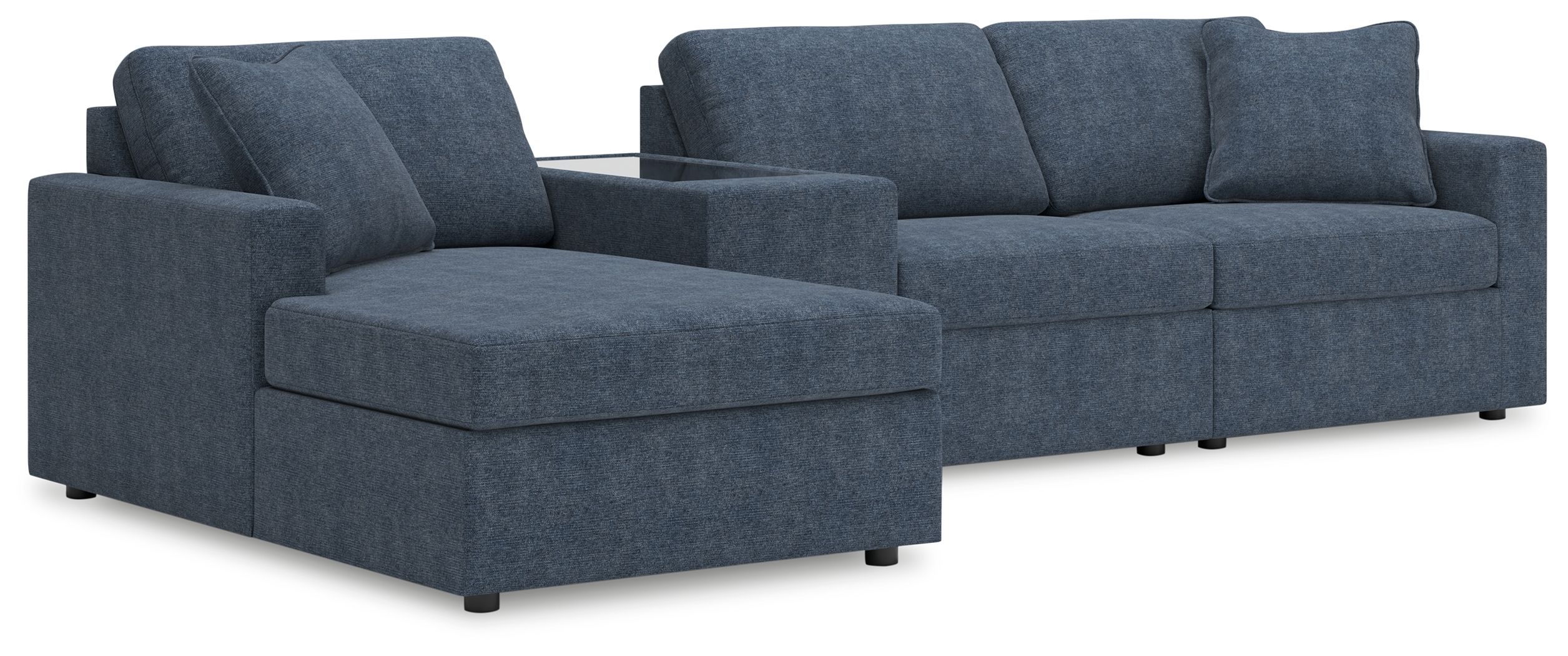 4 Pc · Sectional With Laf Corner Chaise And Storage Console