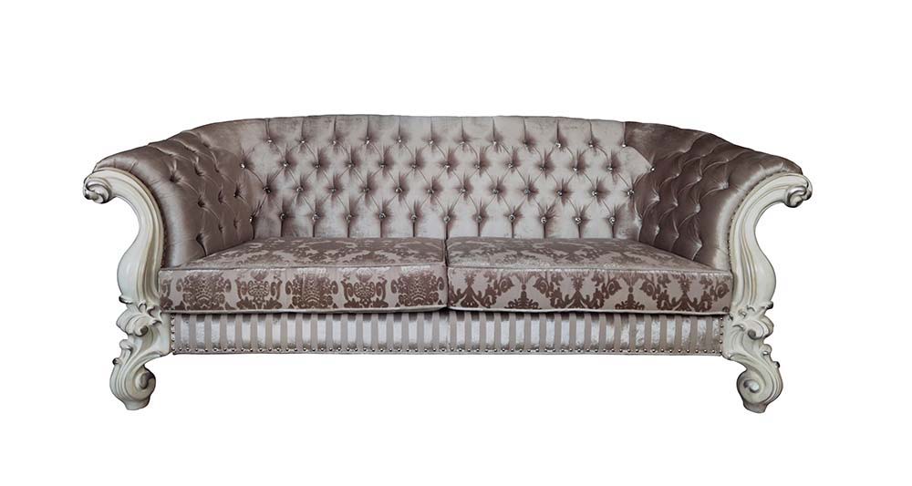 Versailles - Sofa With 7 Pillows - Ivory Fabric & Bone White, white, view 7