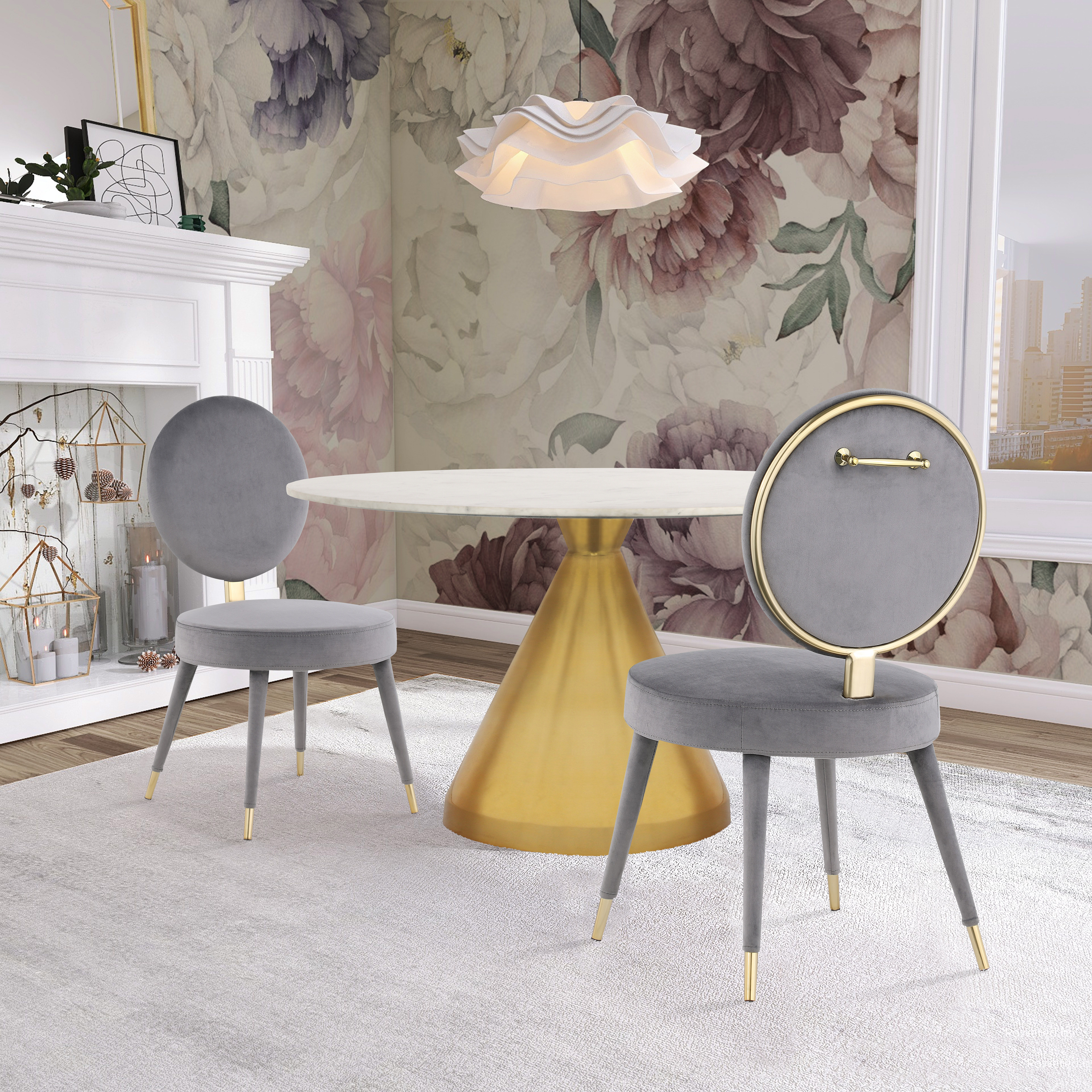 Brandy - Dining Chair (Set of 2) - Gray