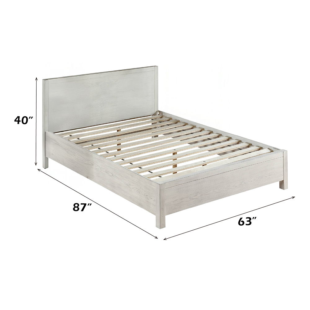 Celerina - Queen Bed - Weathered White, white, view 5