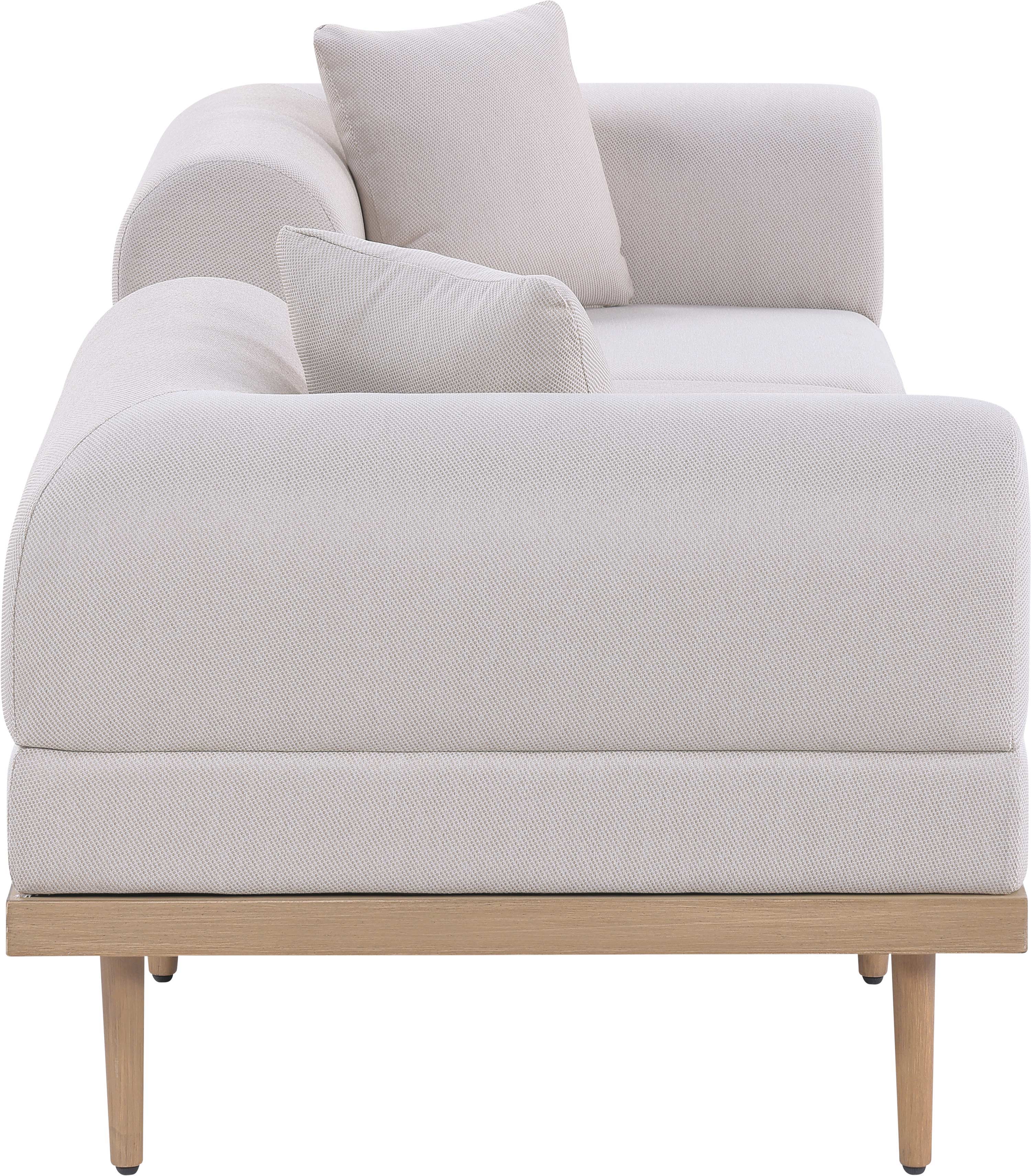 Laguna - 3 Piece 106.5" Upholstered Outdoor Patio Modular Sofa - Beige