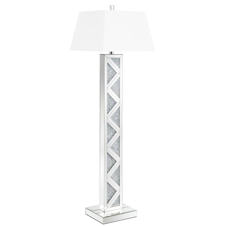 Carmen - Empire Mirrored Acrylic Floor Lamp - Silver Image