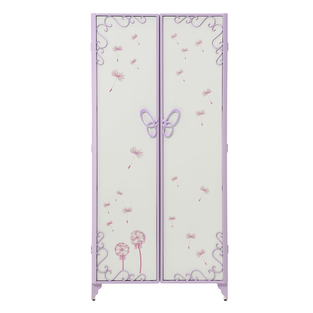 Priya II - Wardrobe - White & Light Synthetic Leather Rple, white, view 5