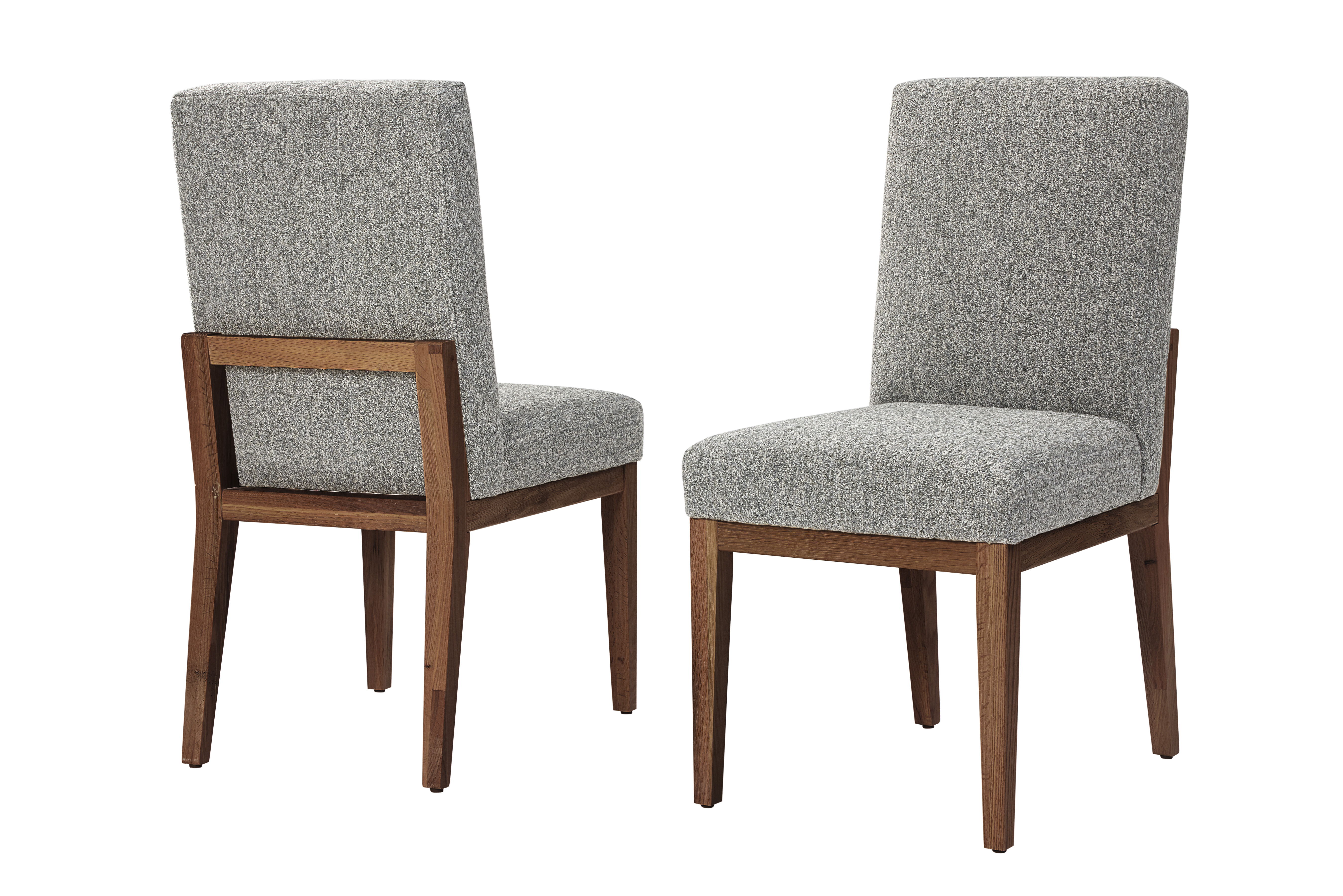 Vaughan-Bassett Dovetail - Upholstered Side Chair - Charcoal Fabric - Natural