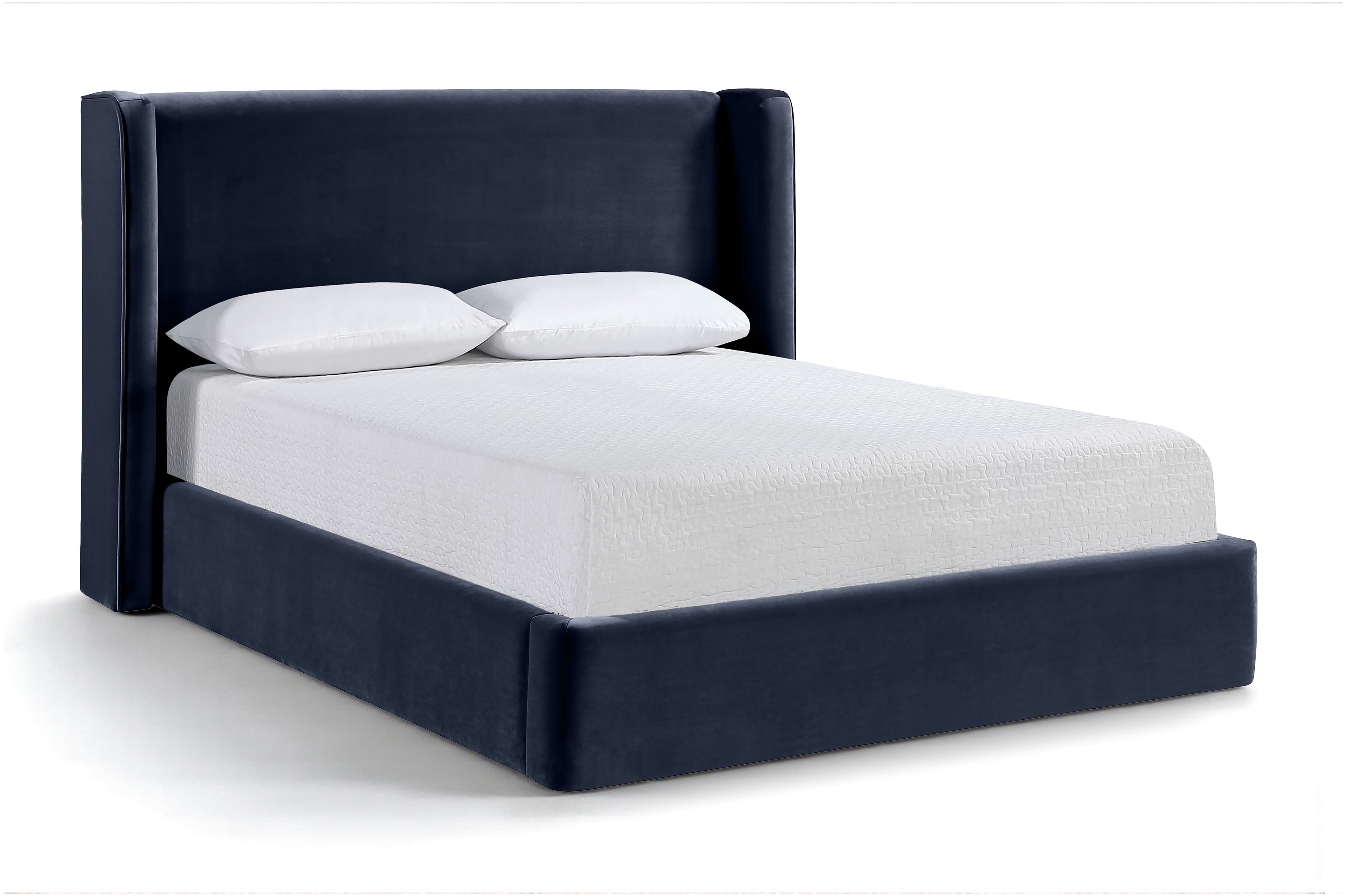 Kendall - Velvet Upholstered Full Bed - Navy