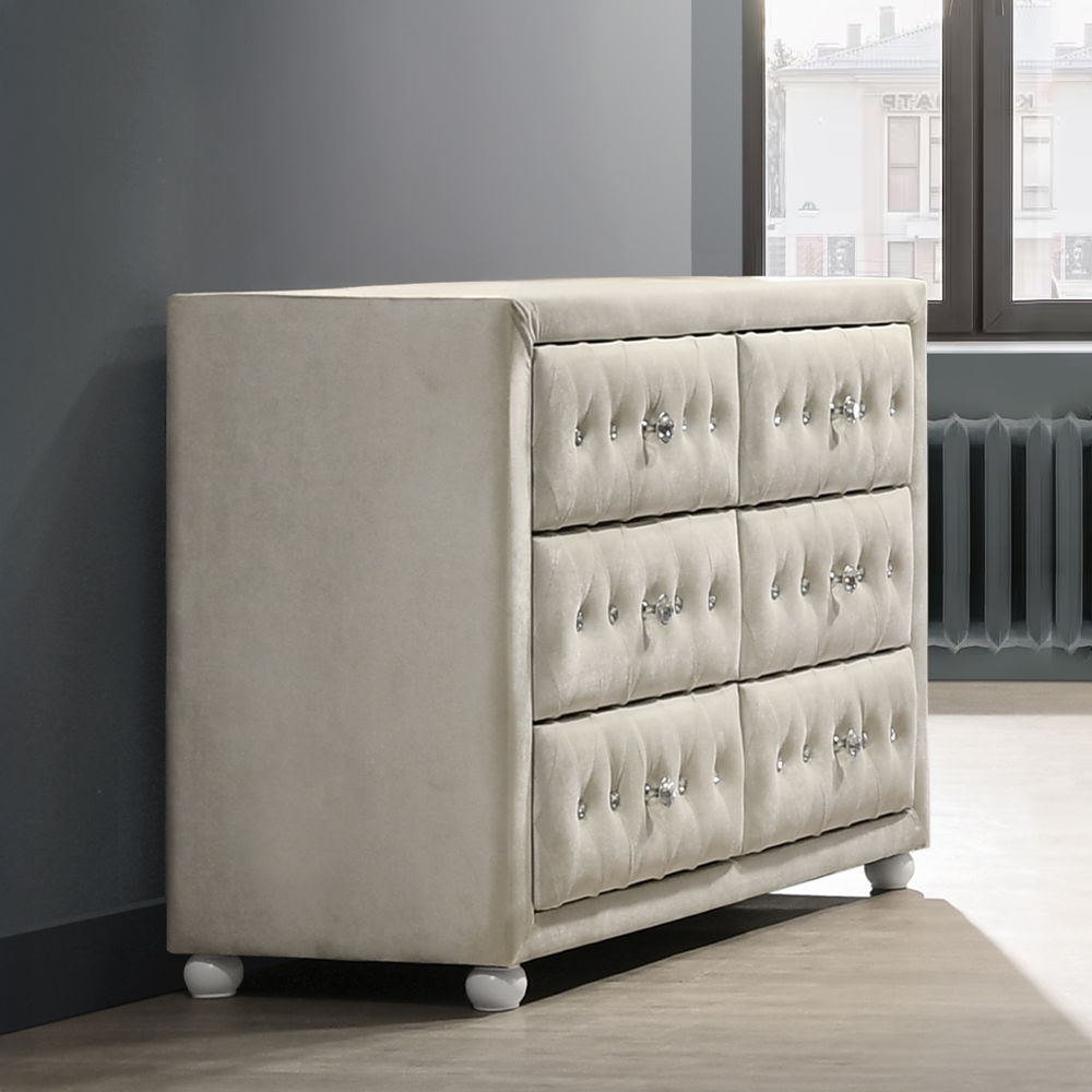 Reggie - Dresser - Beige Fabric, beige