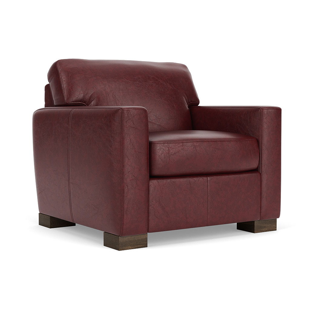 Bryant - Leather Fabric Chair, red