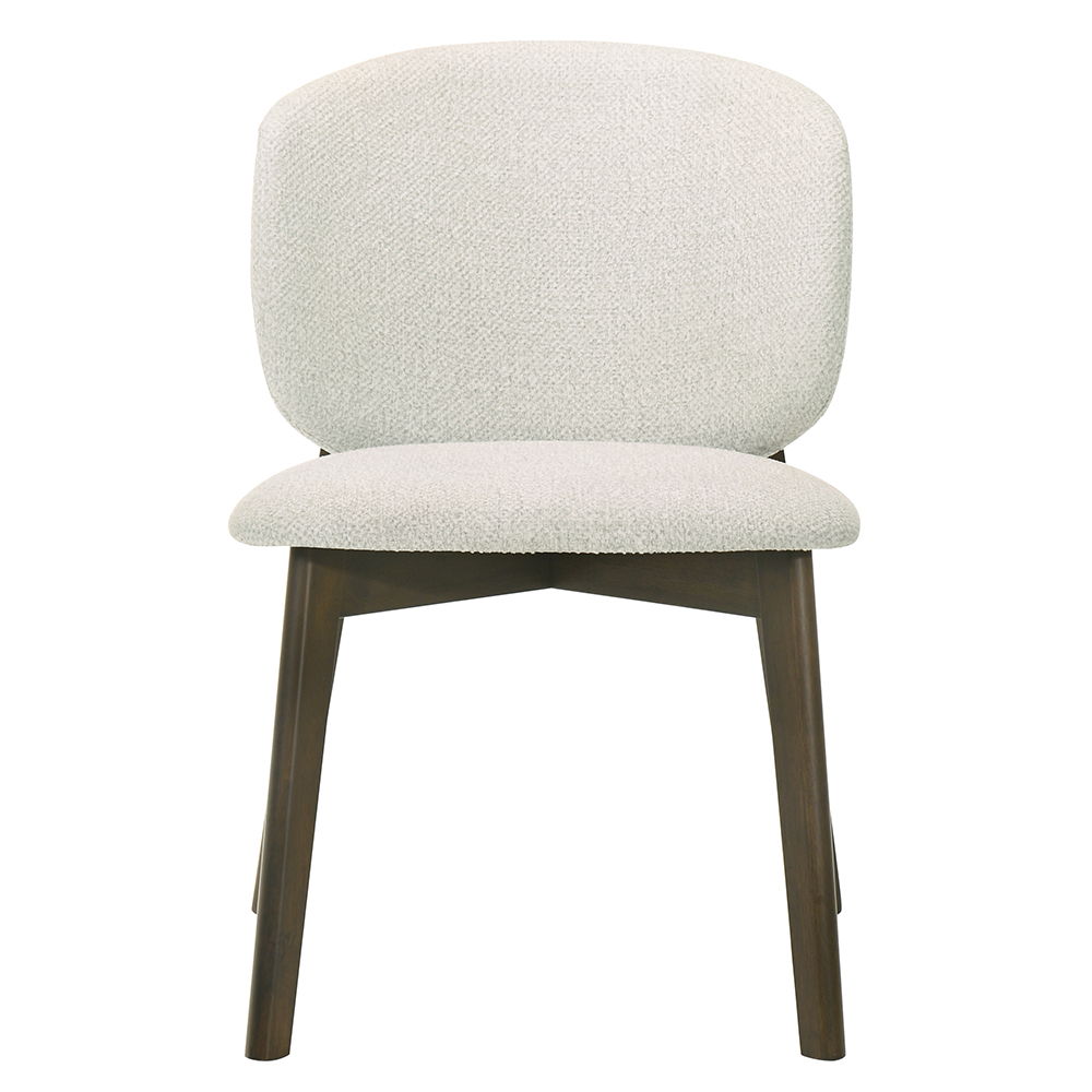 Mallin - Side Chair (Set of 2) - Gray Chenille & Walnut, light gray, view 4