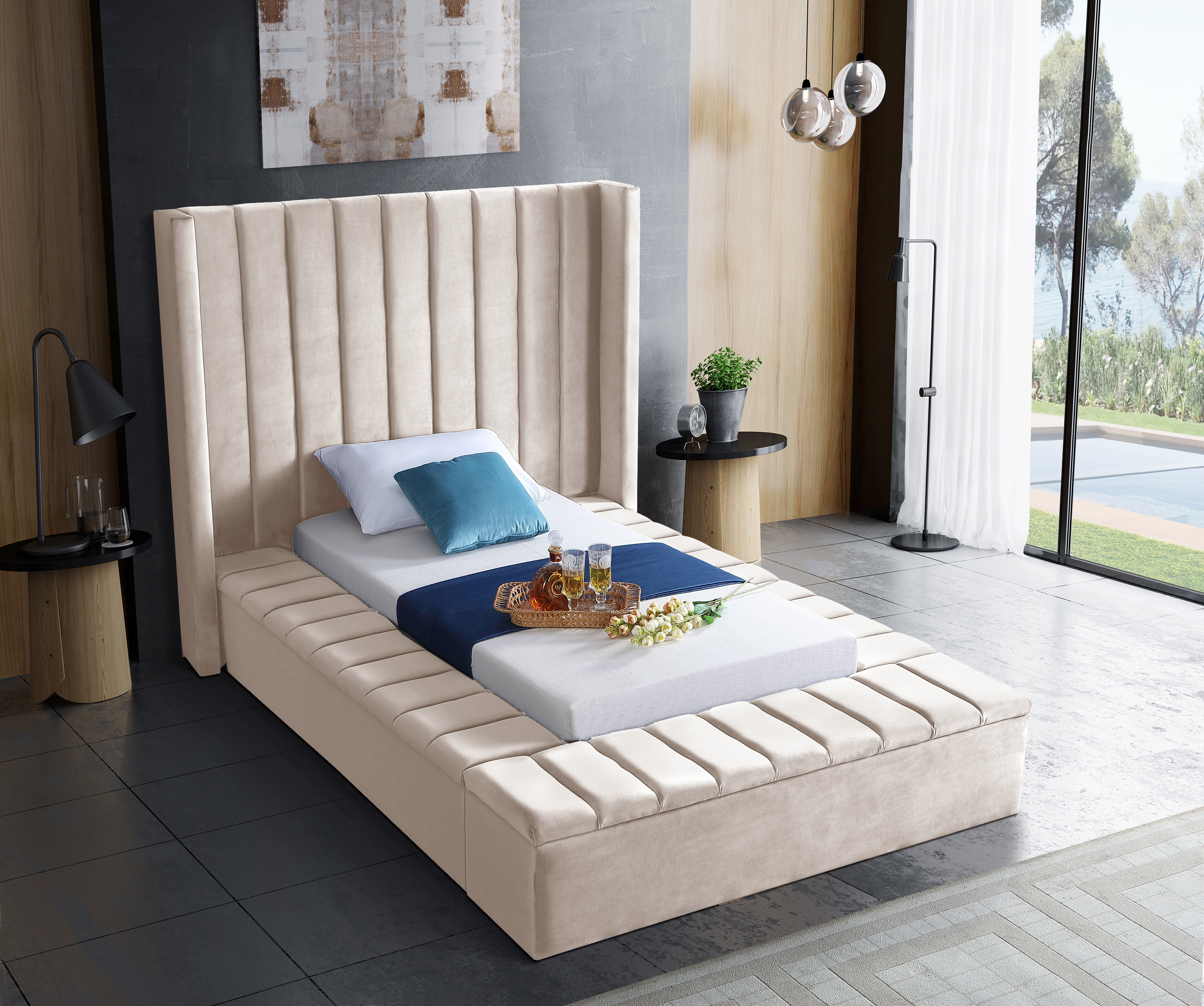 Kiki - Twin Bed - Cream