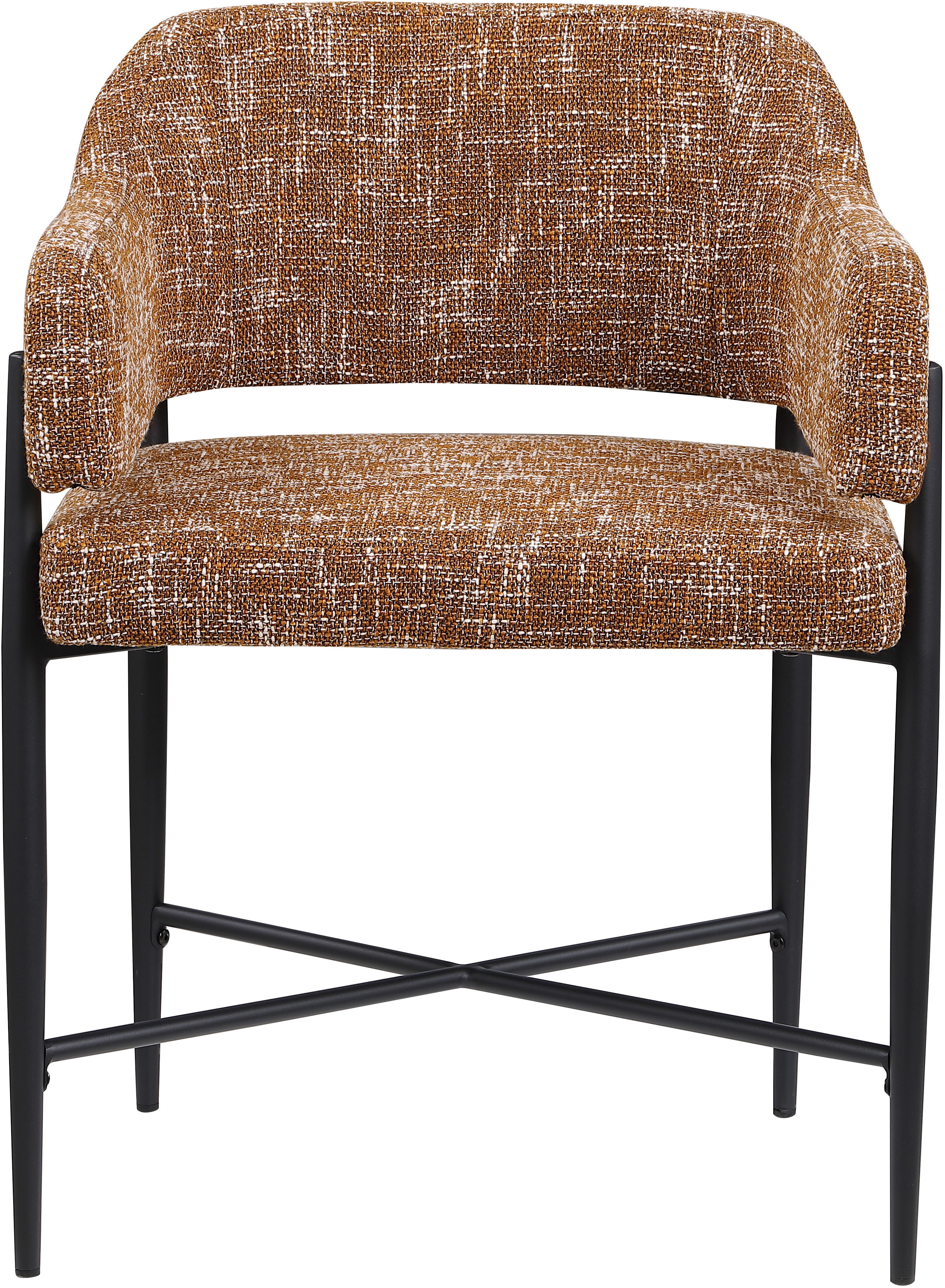 Dame - Fabric Upholstered Dining Chair (Set of 2) - Cognac