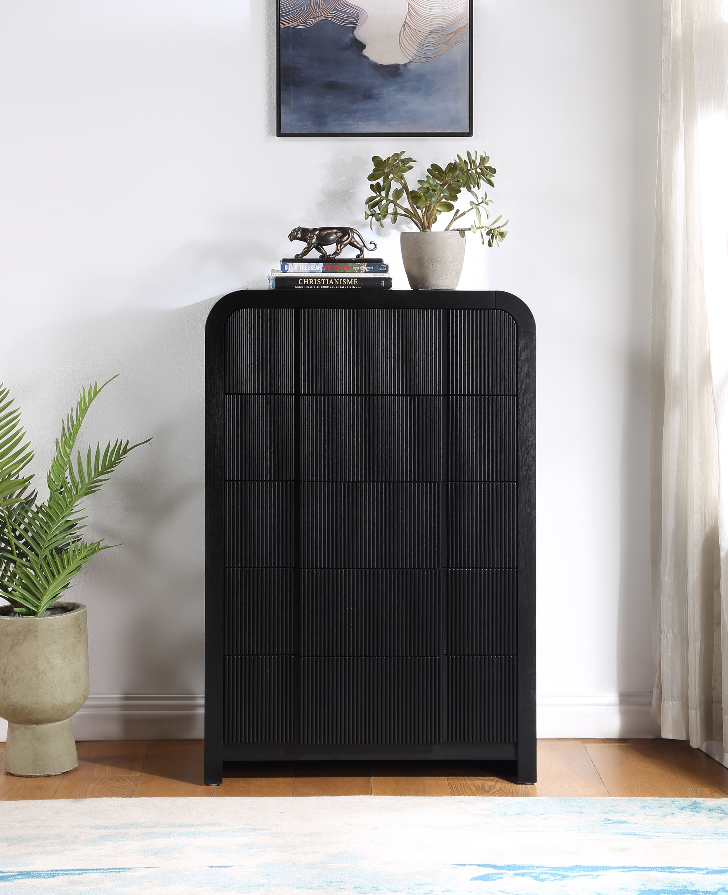 Fluted - Chest - Black