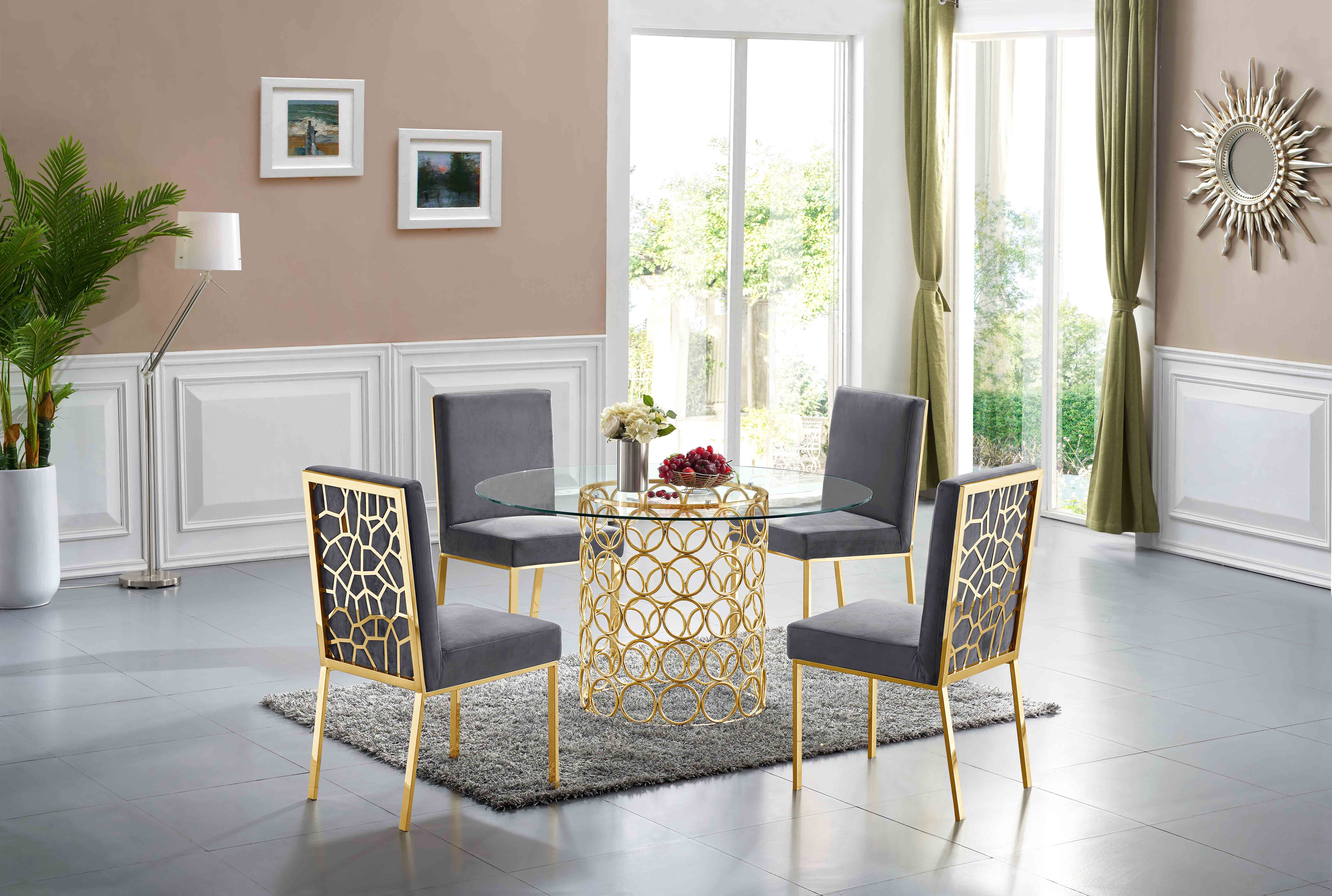 Opal - Fabric Dining Chair (Set of 2) - Gray