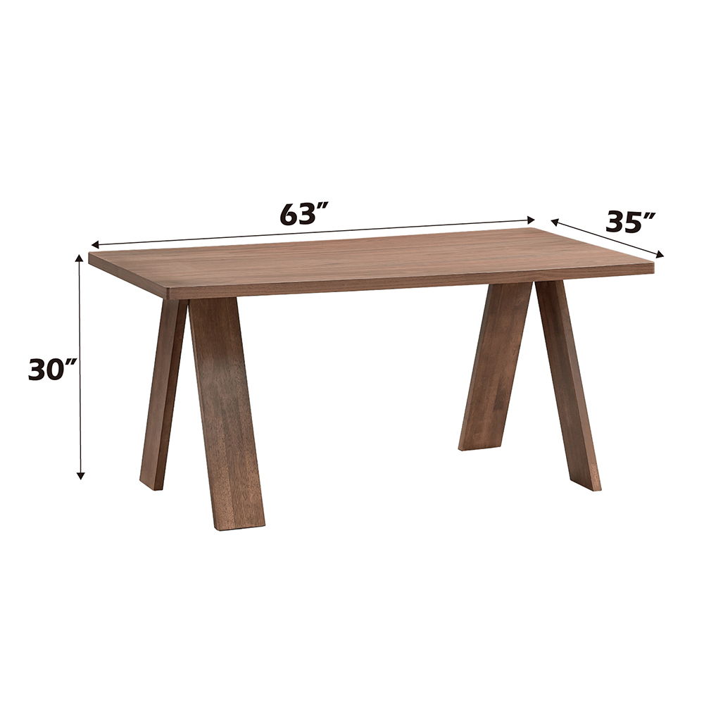 Sarha - Dining Table - Walnut, light brown, view 4