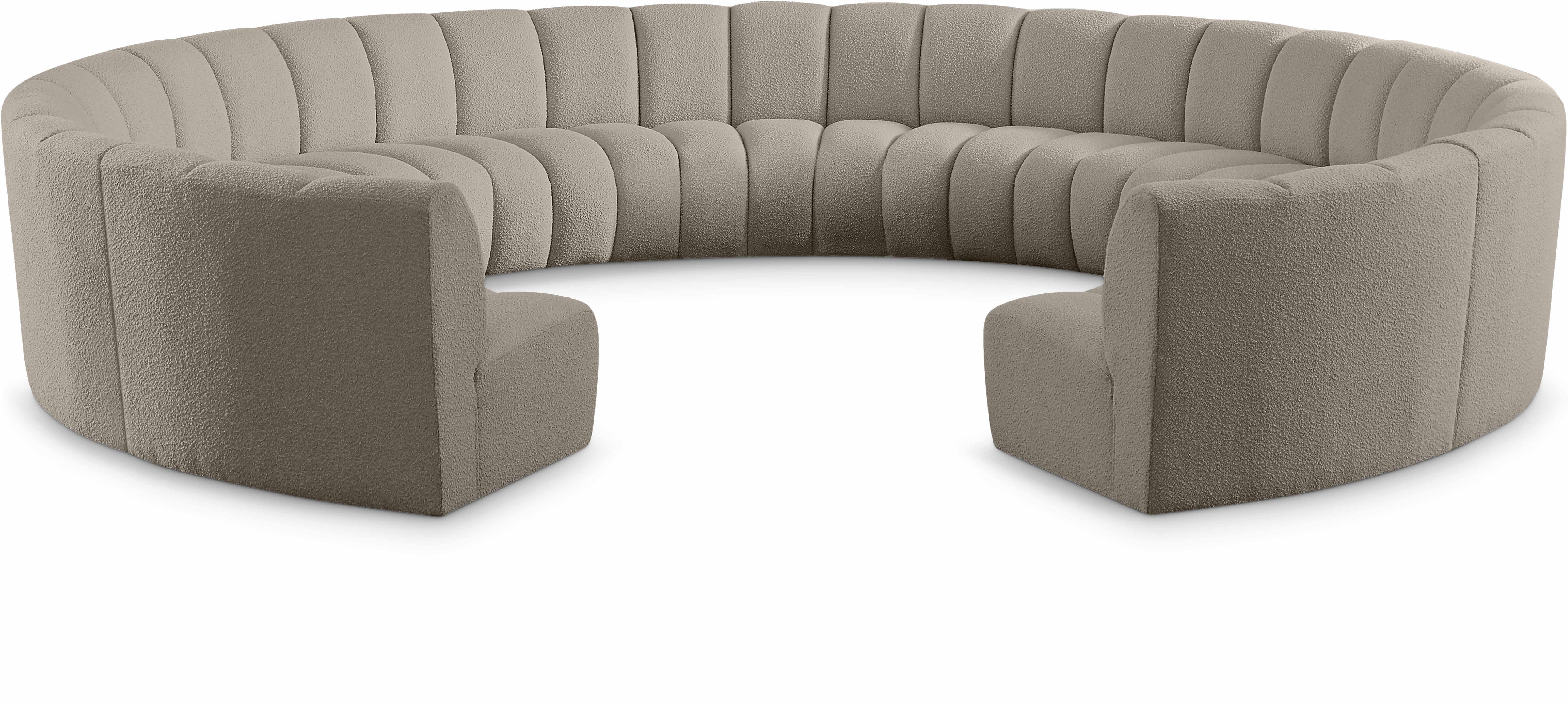 Infinity - 11 Piece Modular Sectional - Light Brown
