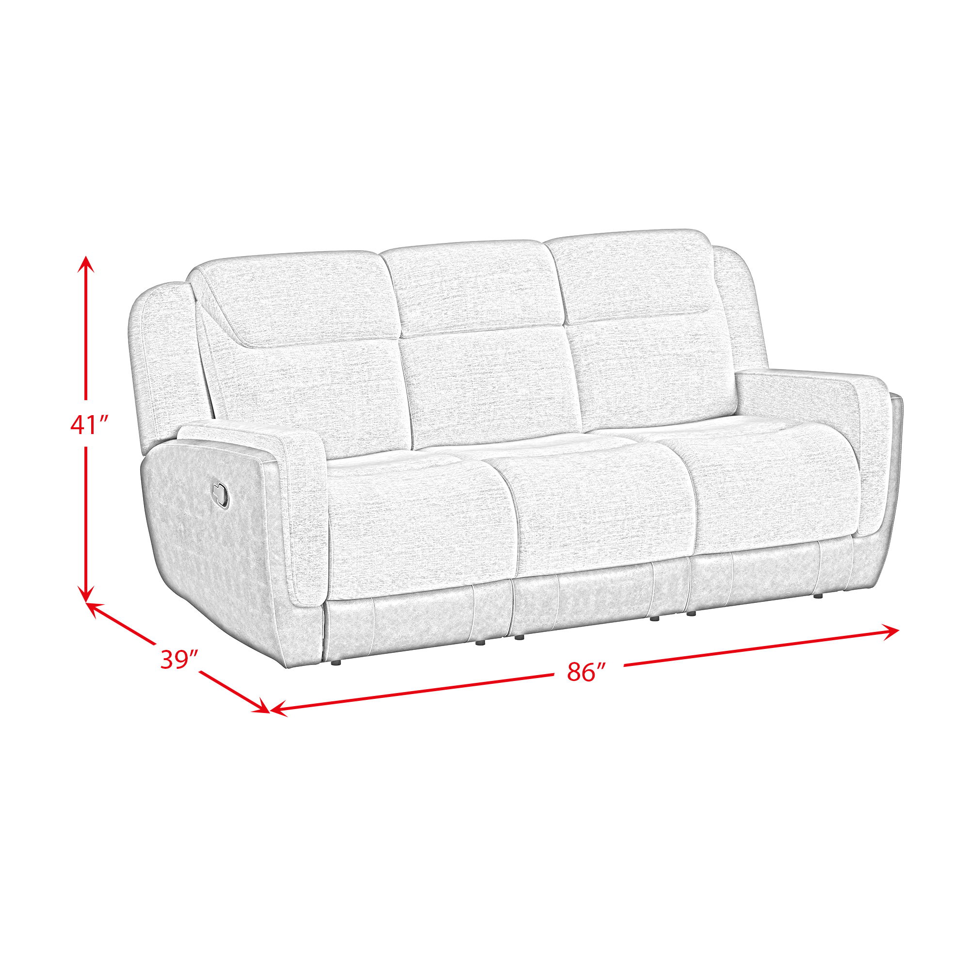 Hornet - Motion Sofa - Rancho Gray