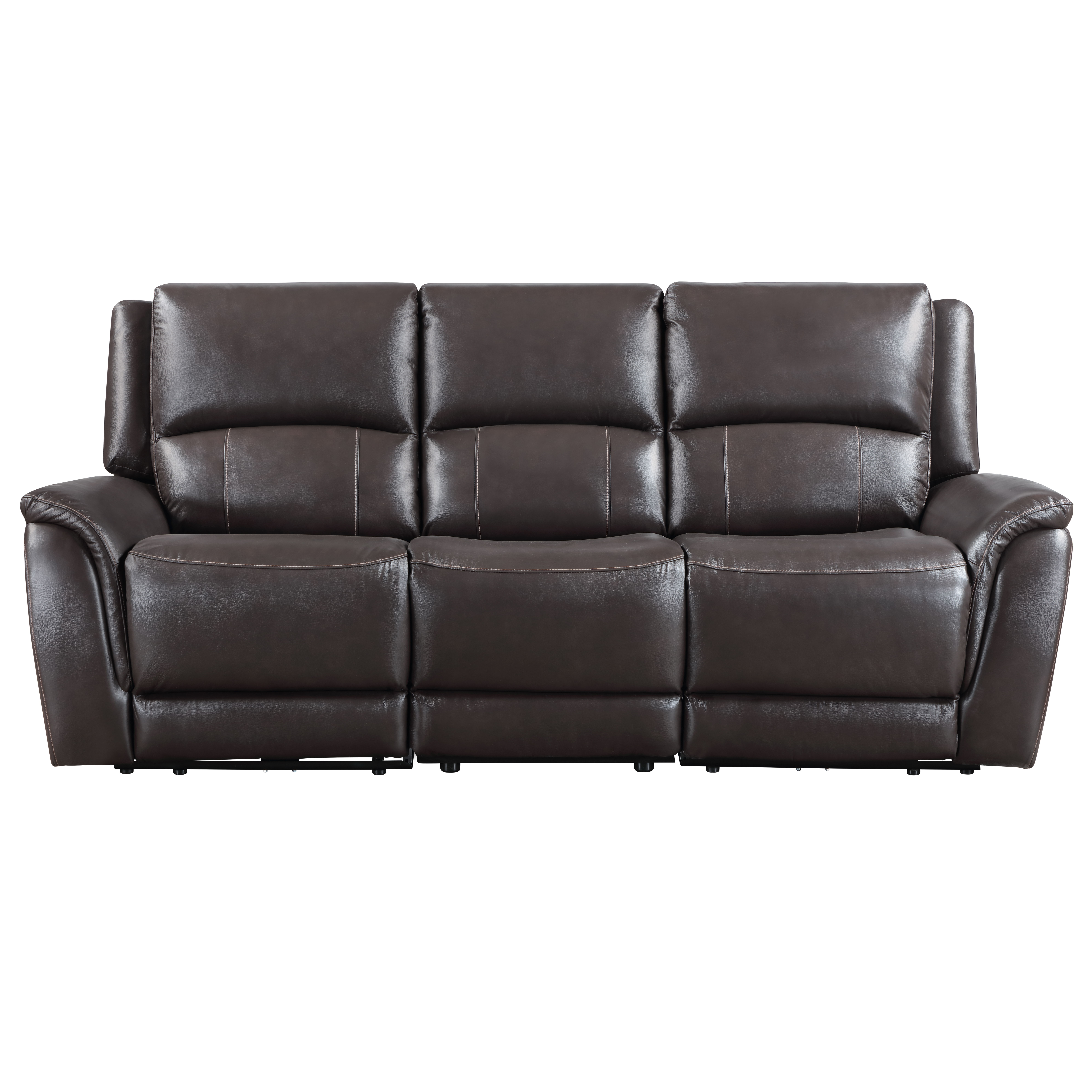 Alexandria - Power Leather Reclining Sofa - Chocolate