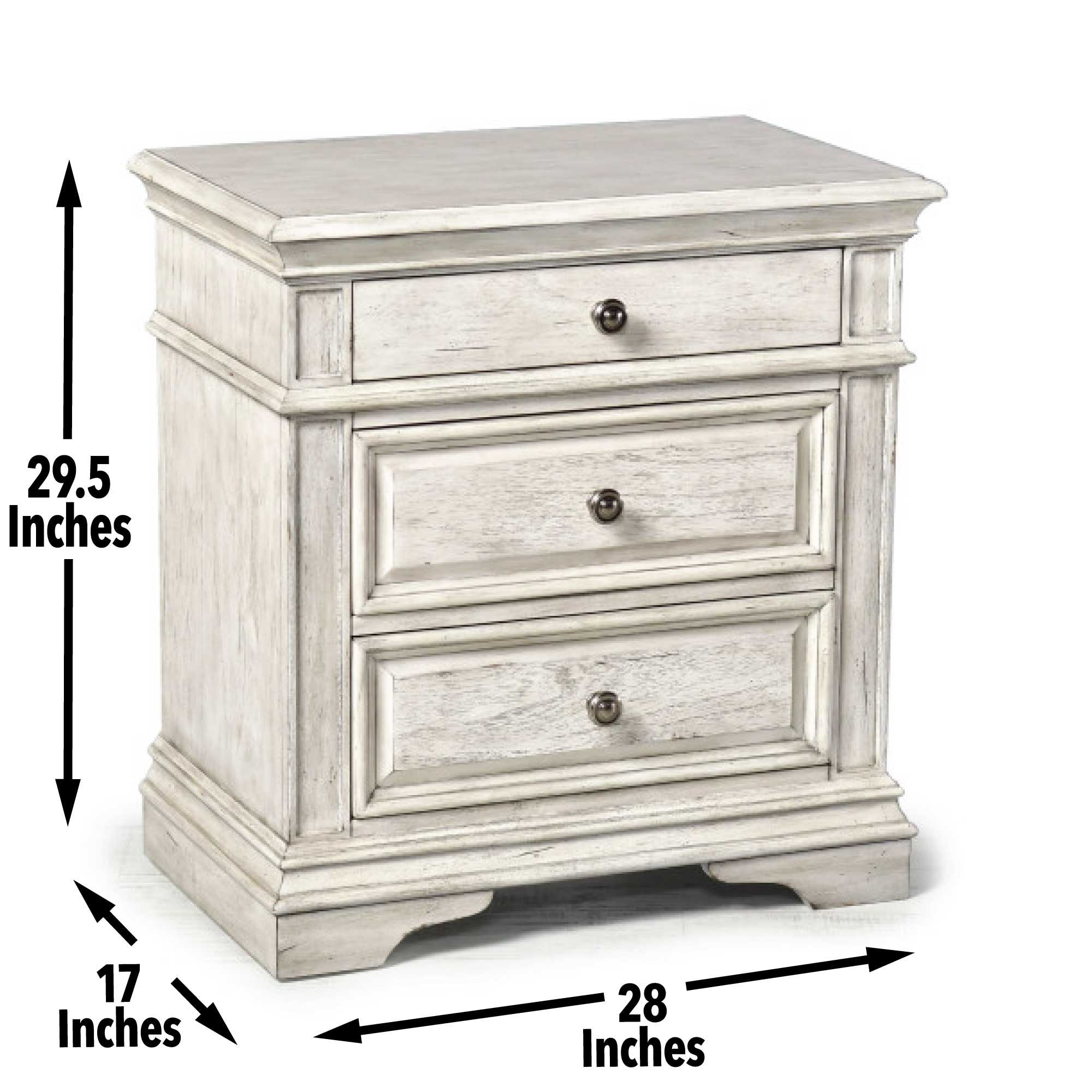 Highland Park - 4 Piece King Bedroom Set - Cathedral White