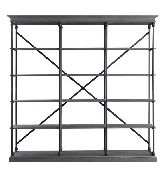 Rukia - 84" Bookshelf - Gray & Black, black, view 2