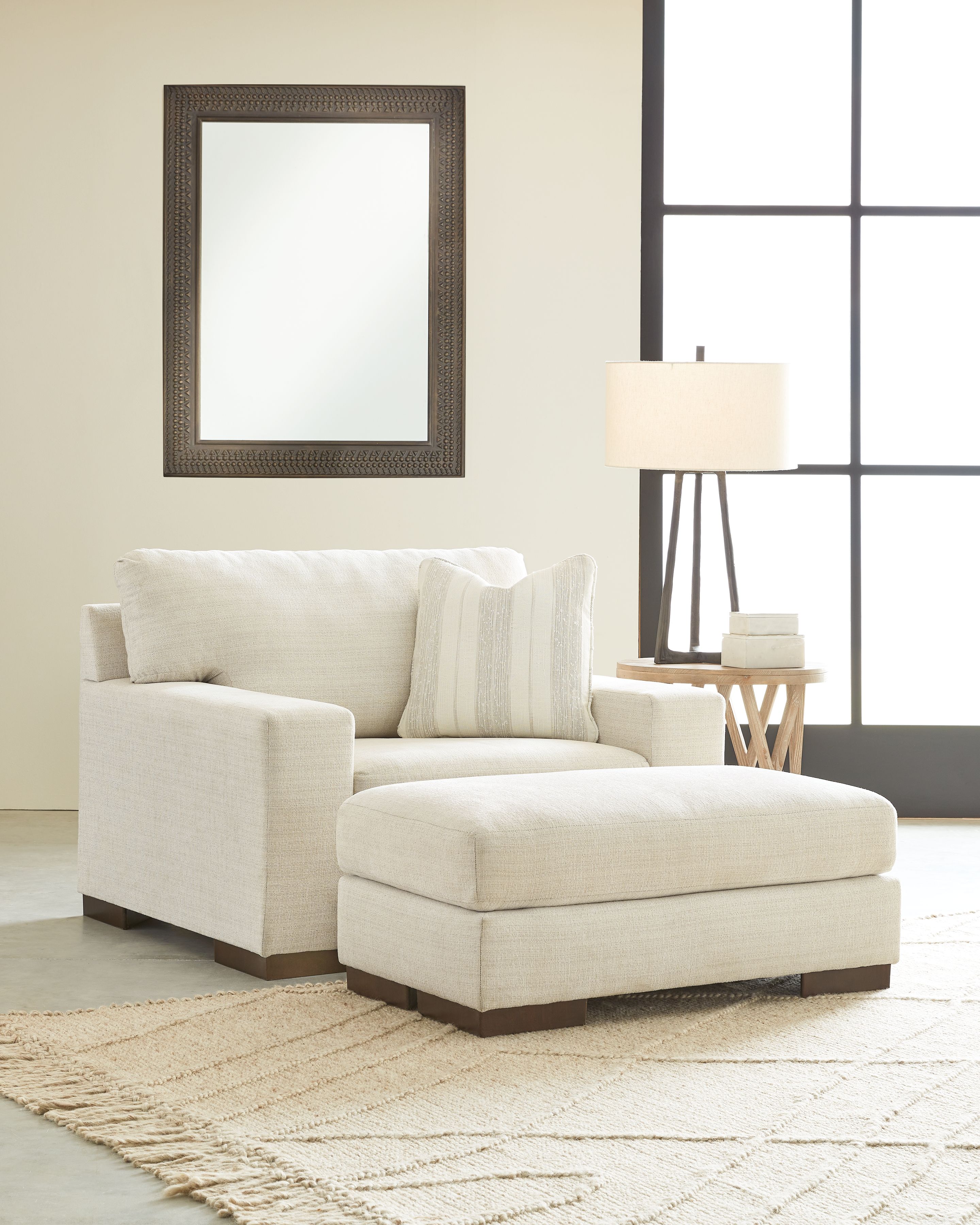 Maggie - 2 Pc. - Chair and a Half, Ottoman - Birch