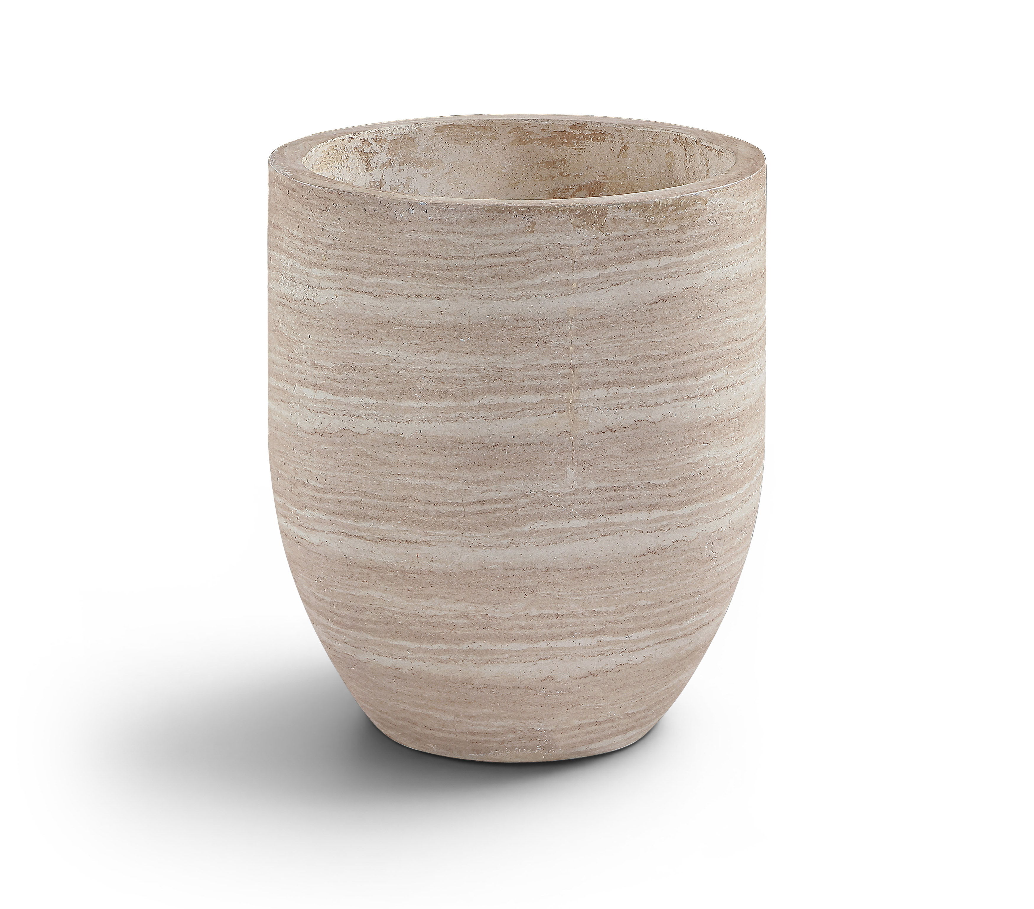 Florique - 18" Indoor / Outdoor Concrete Planter - Travertine