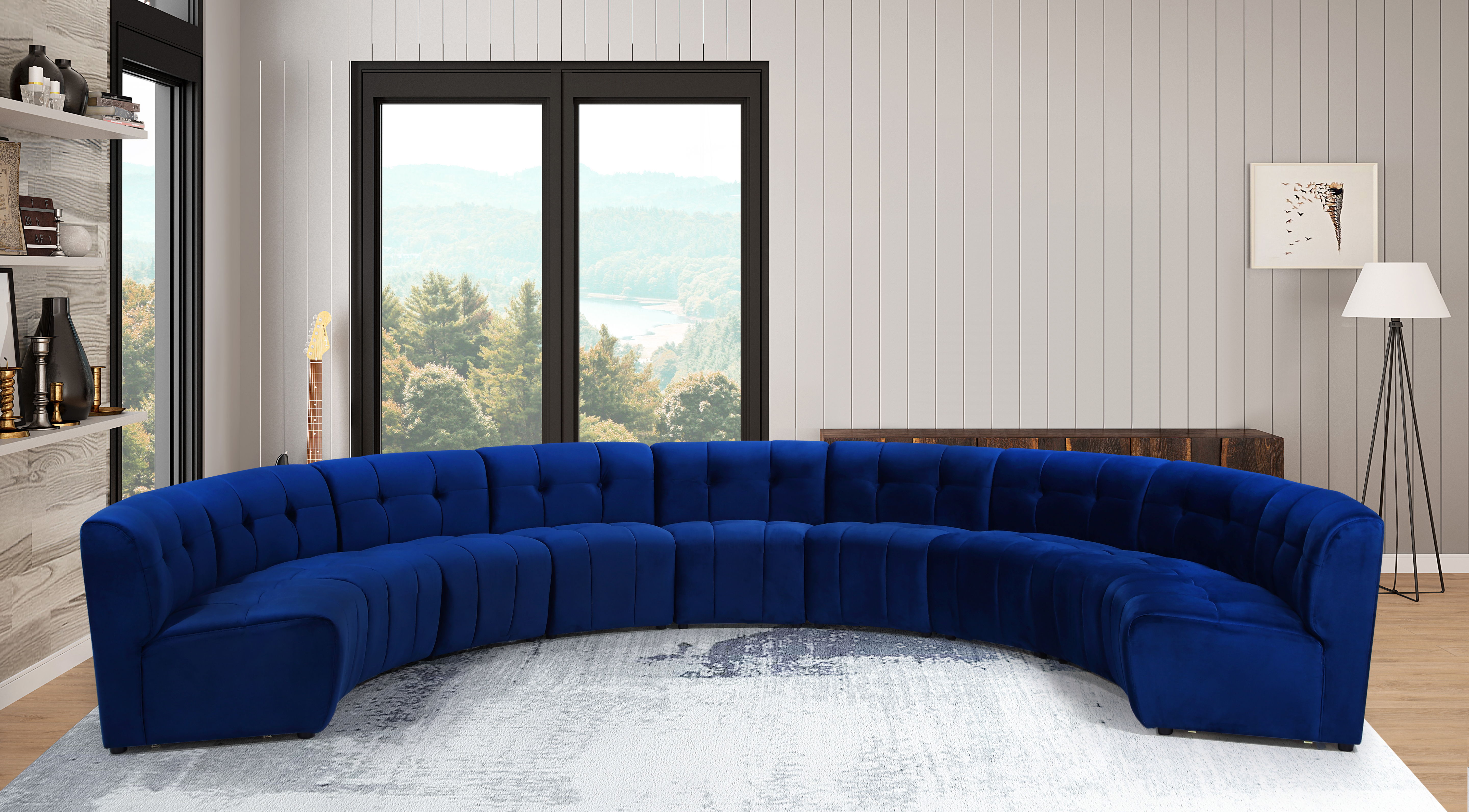 Limitless - 9 Piece Modular Sectional - Navy