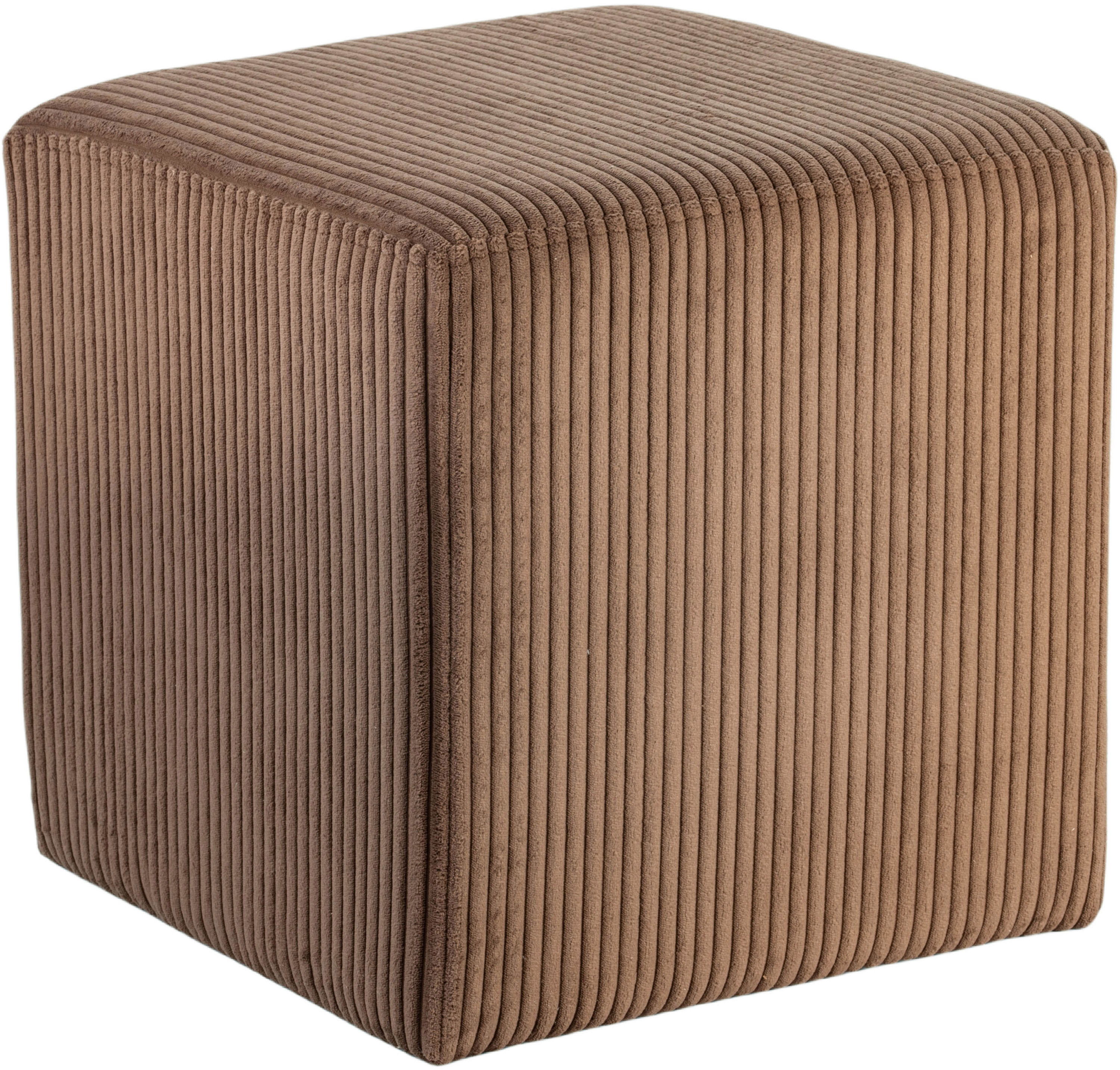 Roy - Microsuede Ottoman / Stool - Brown