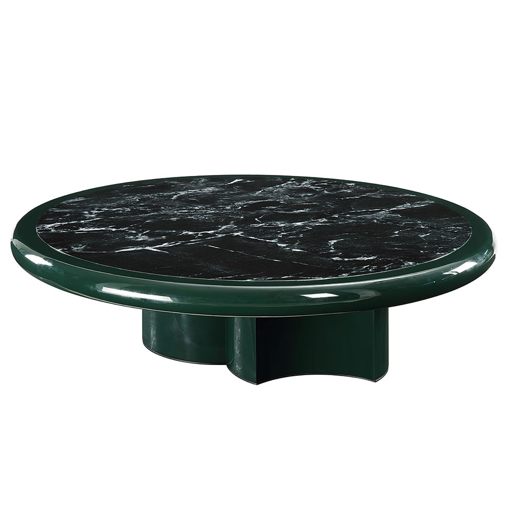Ronald - Marble Pattern Top Coffee Table - Dark Green, dark green, view 8