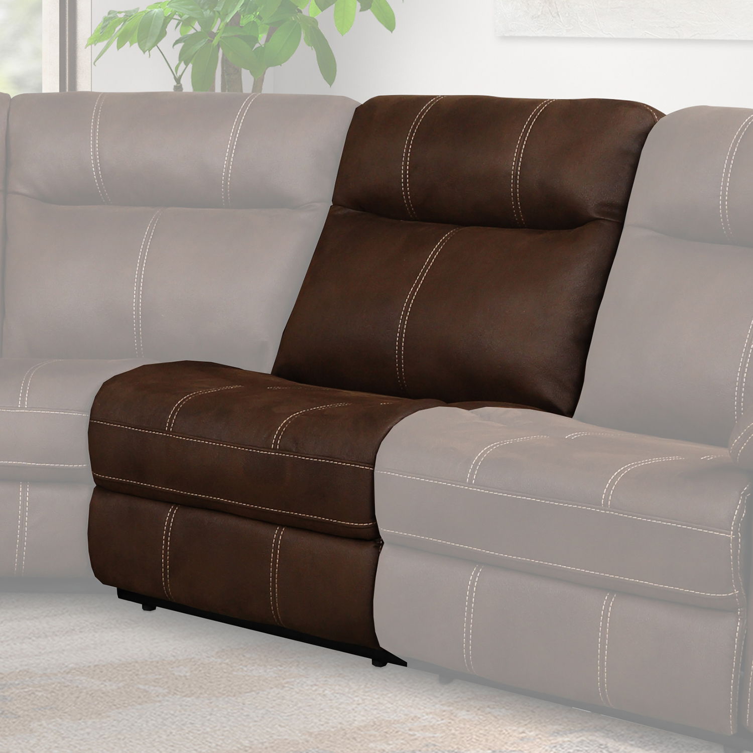 Parker House Mason - Armless Chair - Dark Kahlua