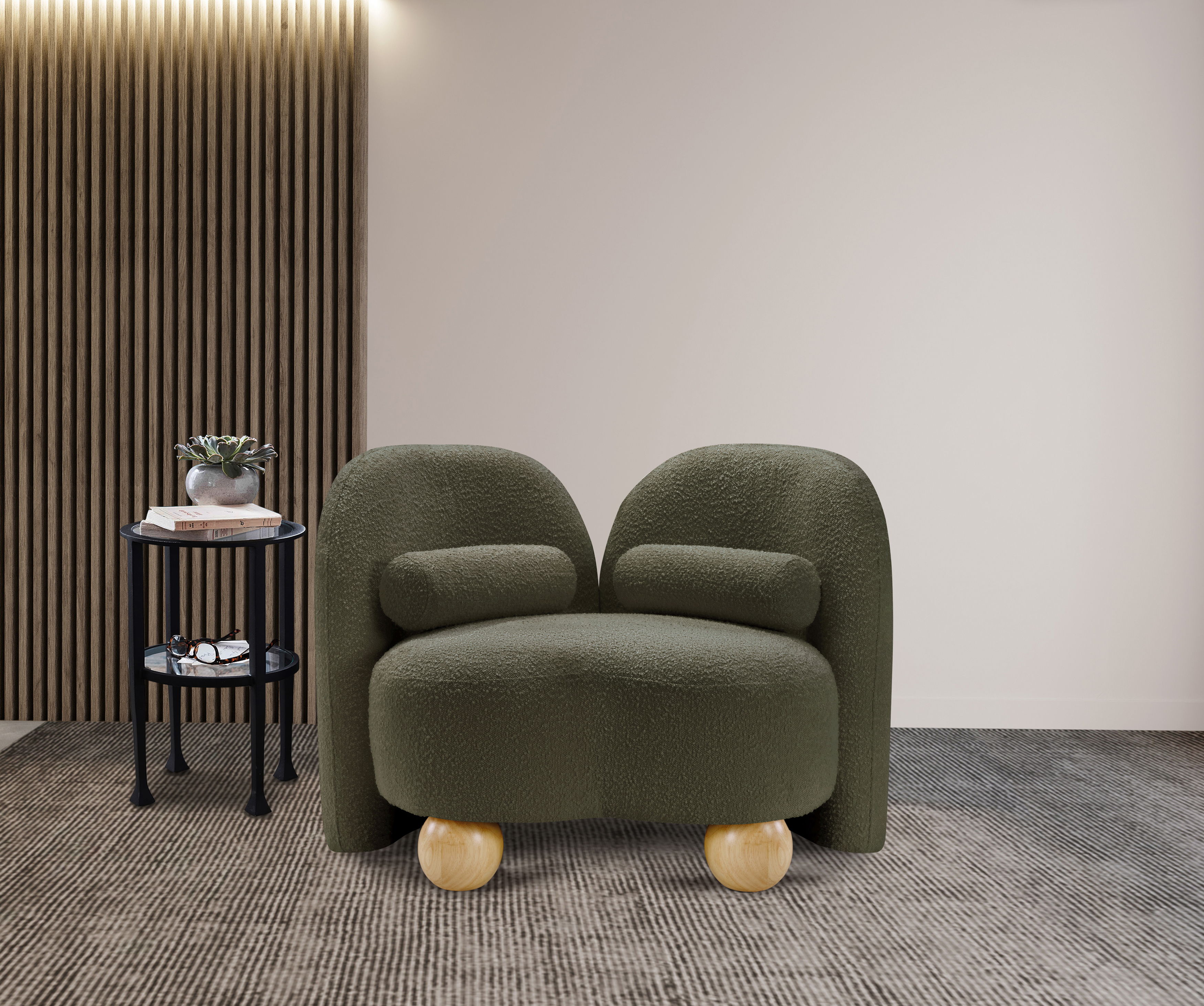 Daphne - Boucle Chair - Olive