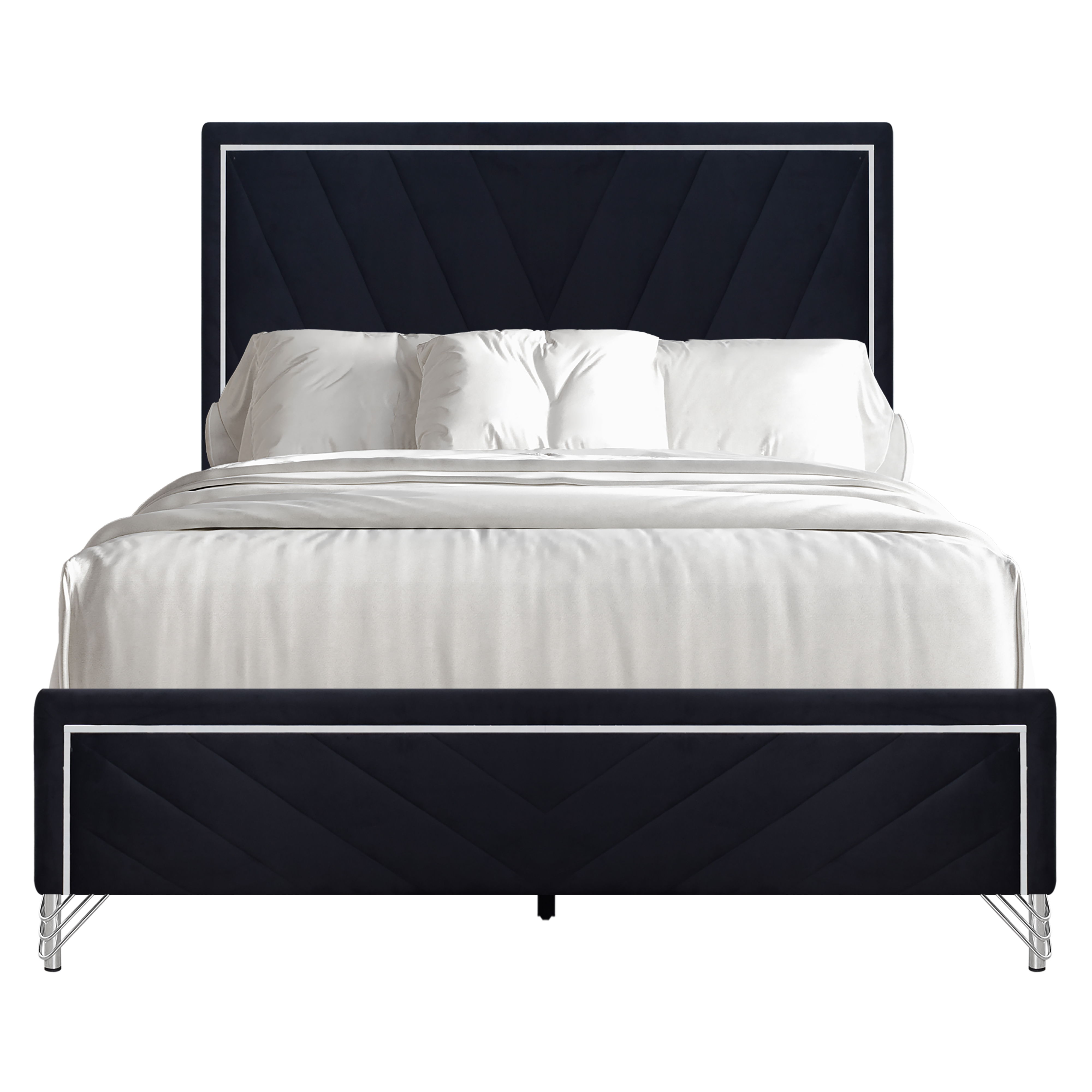 Ava - 5/0 Queen Bed - Black