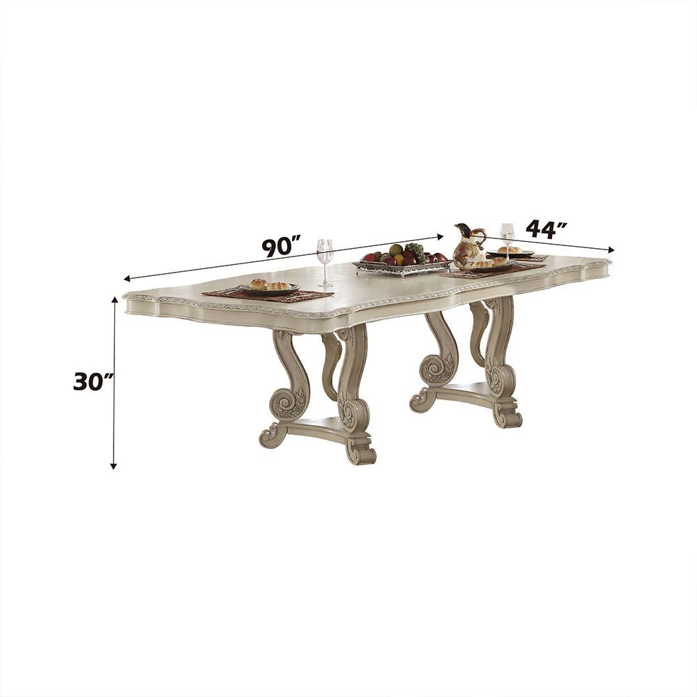 Ragenardus - Dining Table With Leaf - Antique White, beige, view 4
